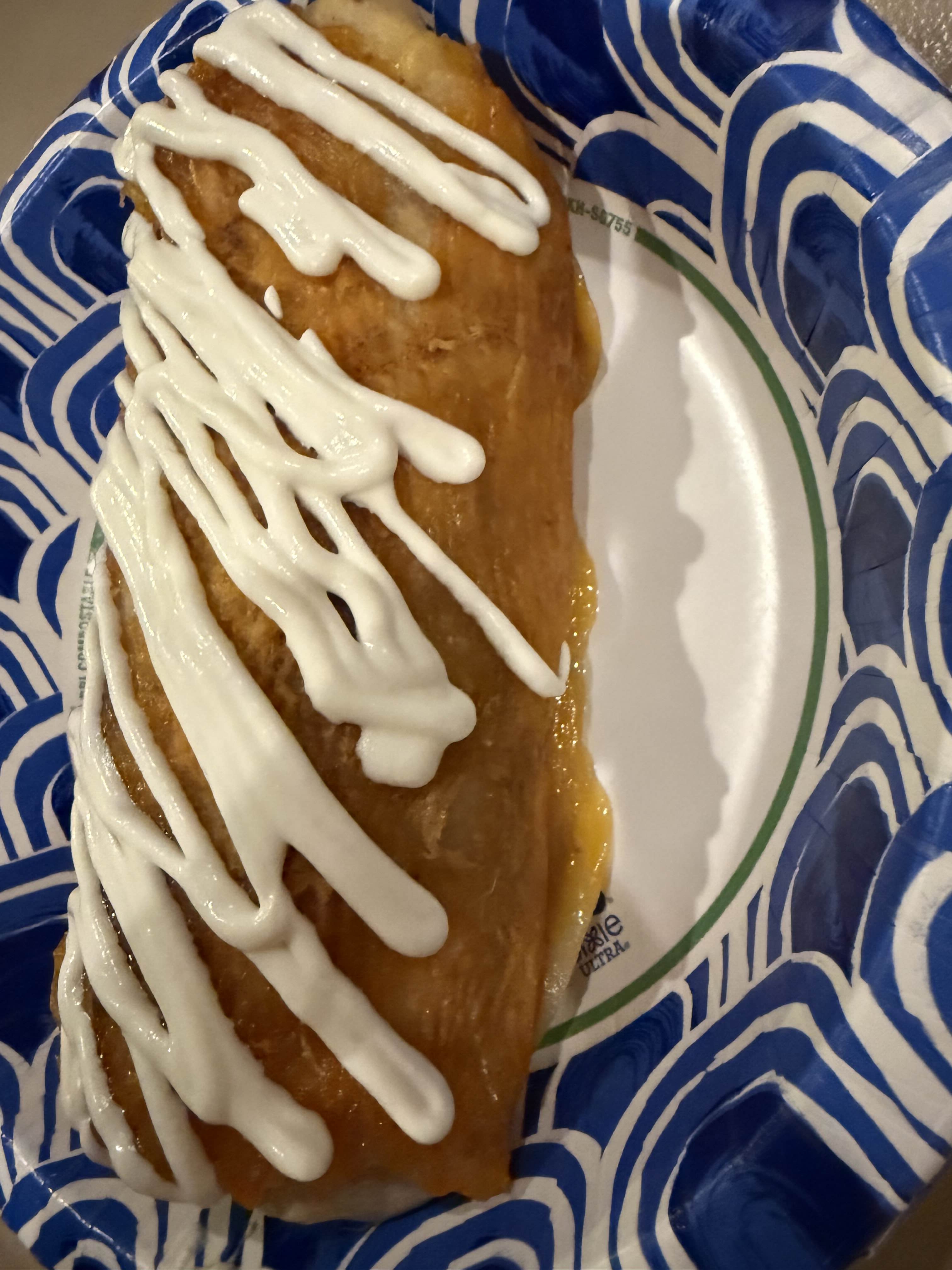 Fried pastry with icing