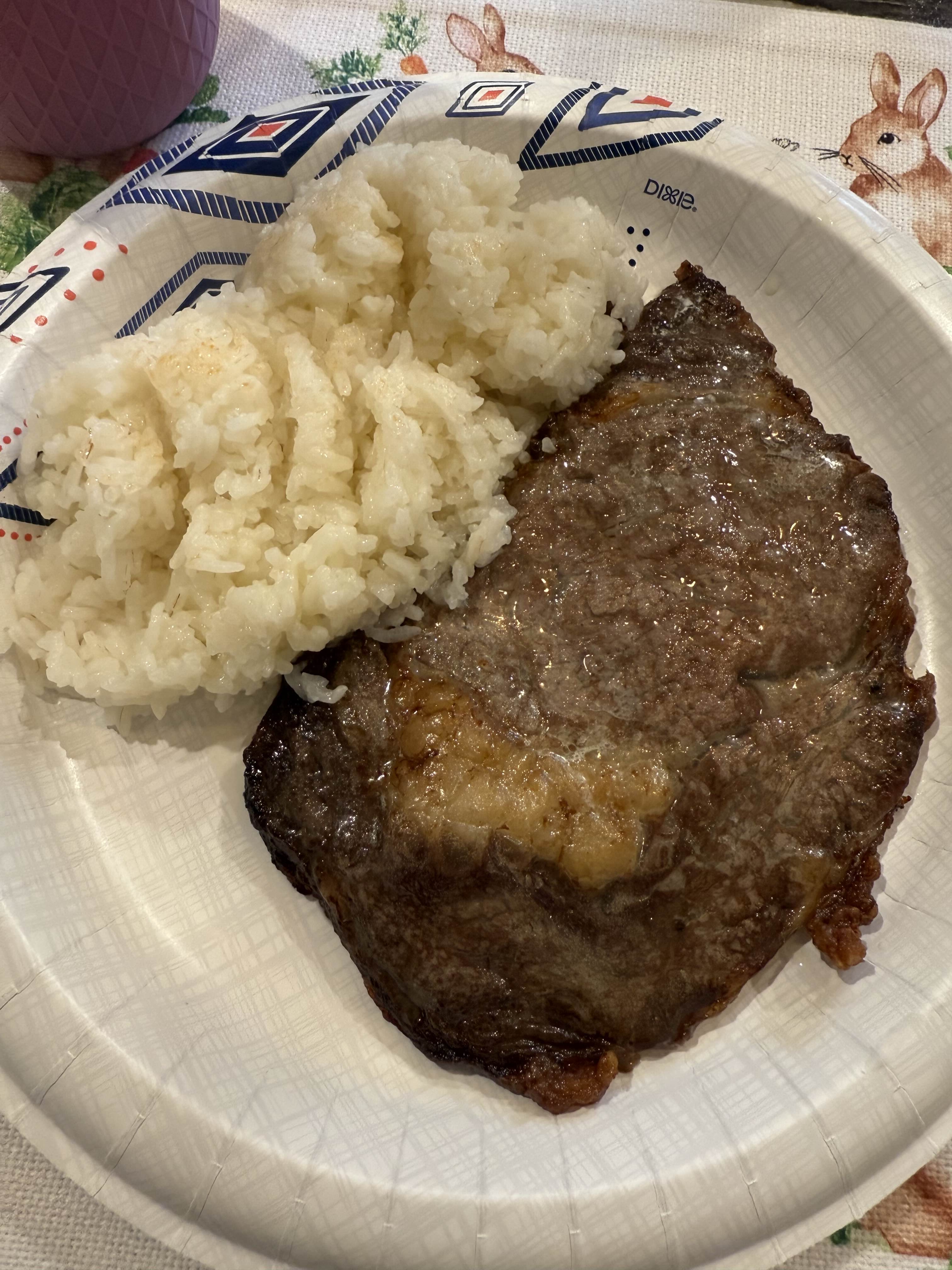 Steak and rice