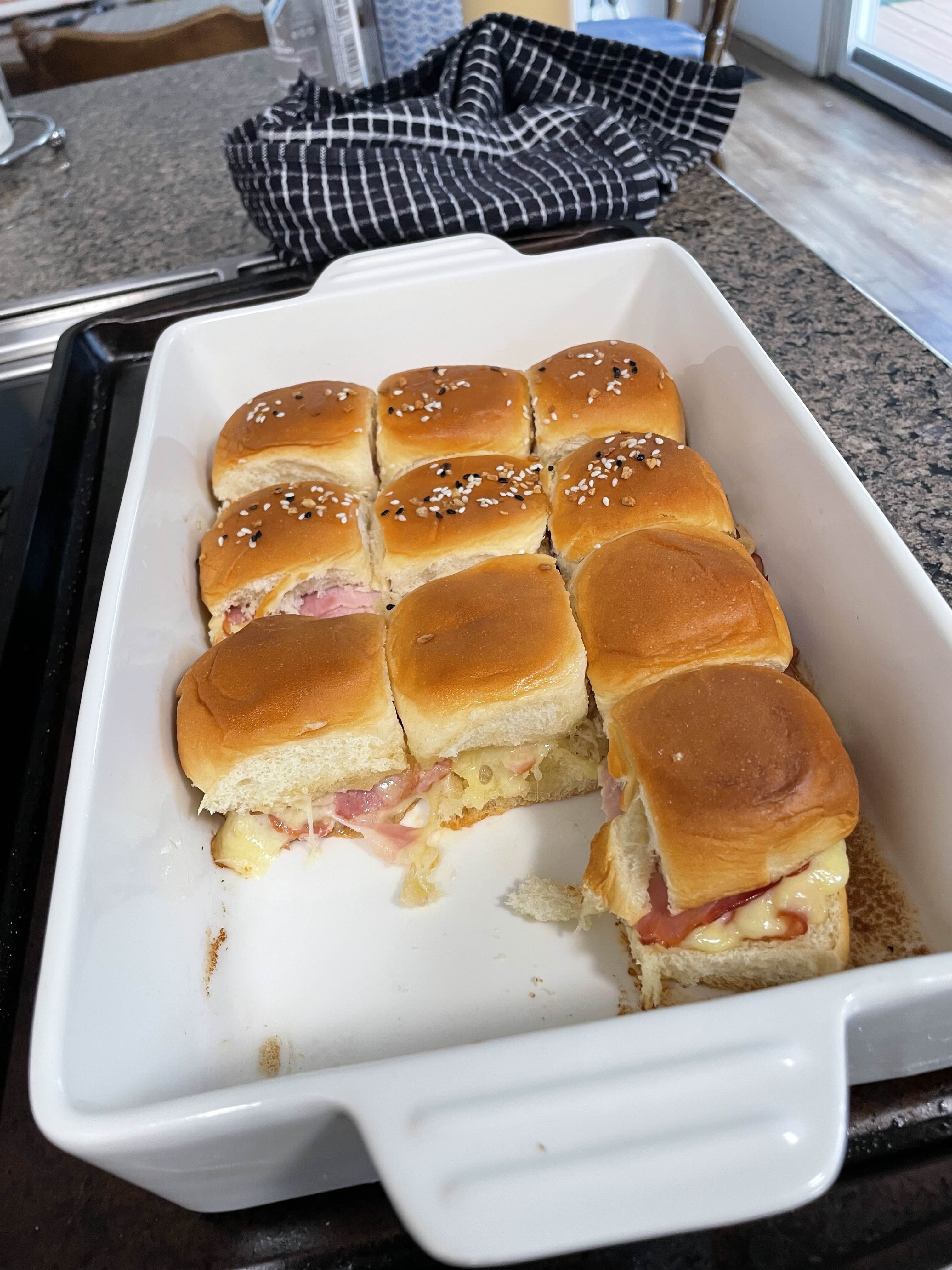Ham and cheese sliders