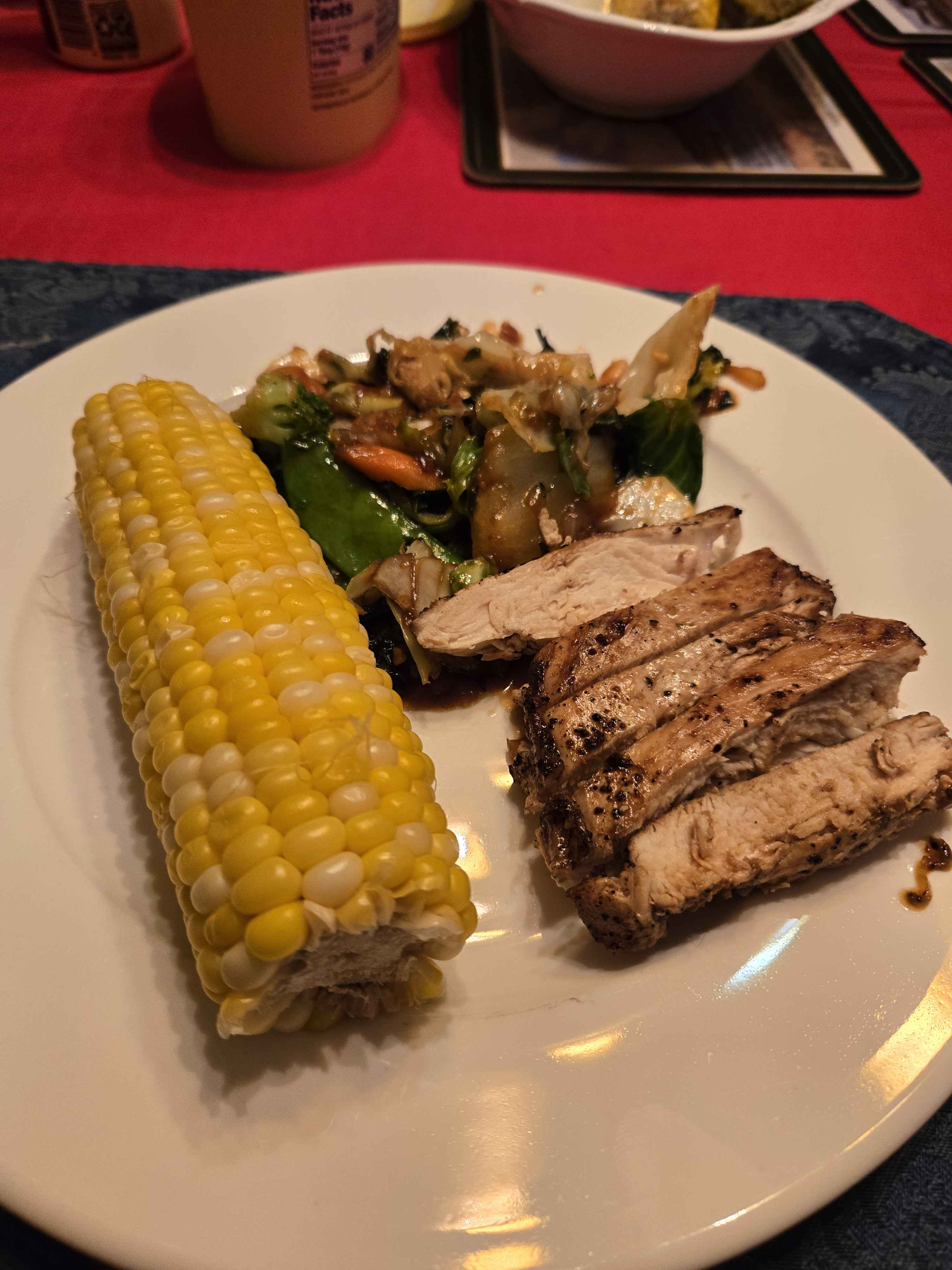 Grilled chicken corn salad