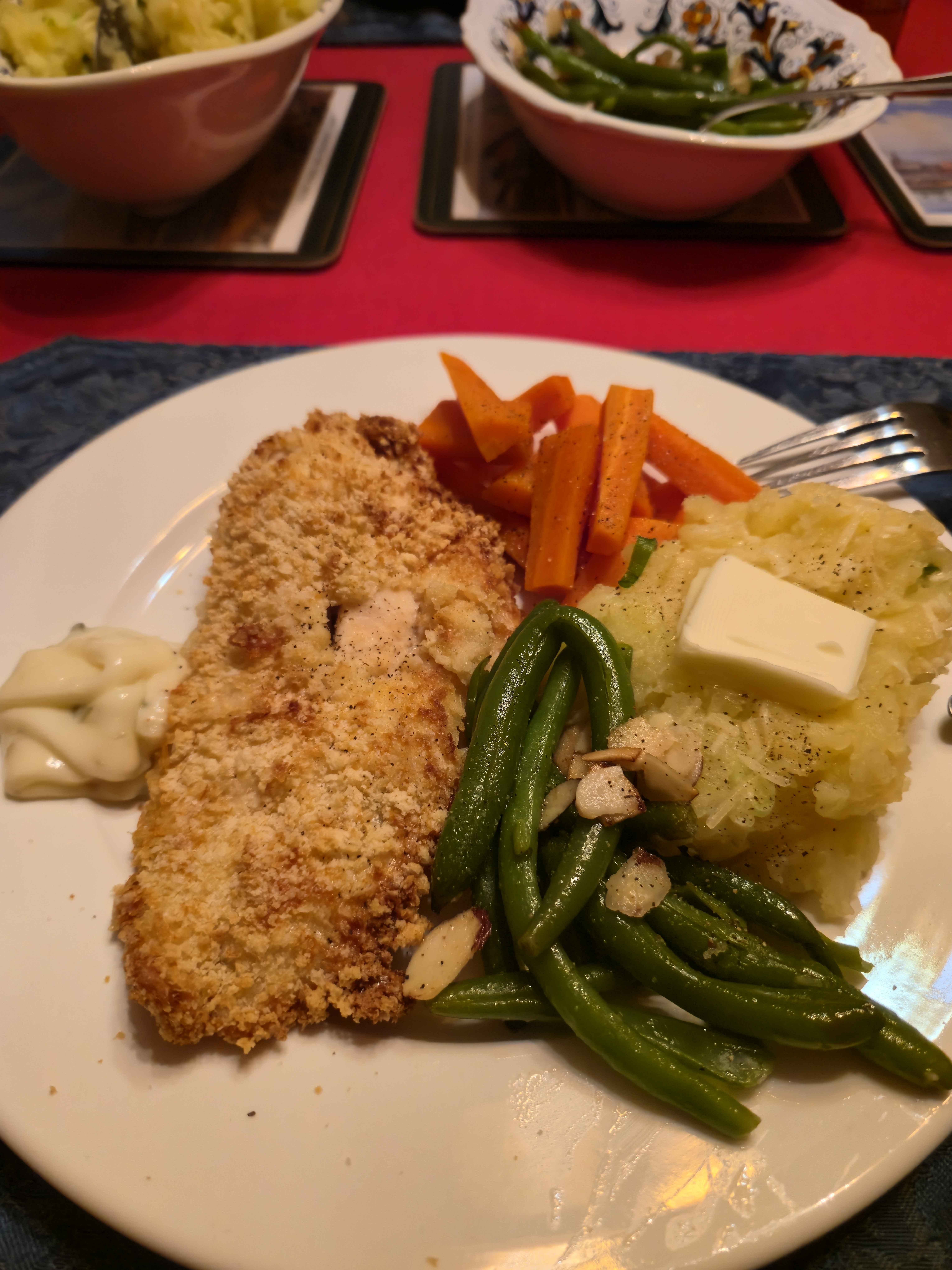 Baked fish with vegetables