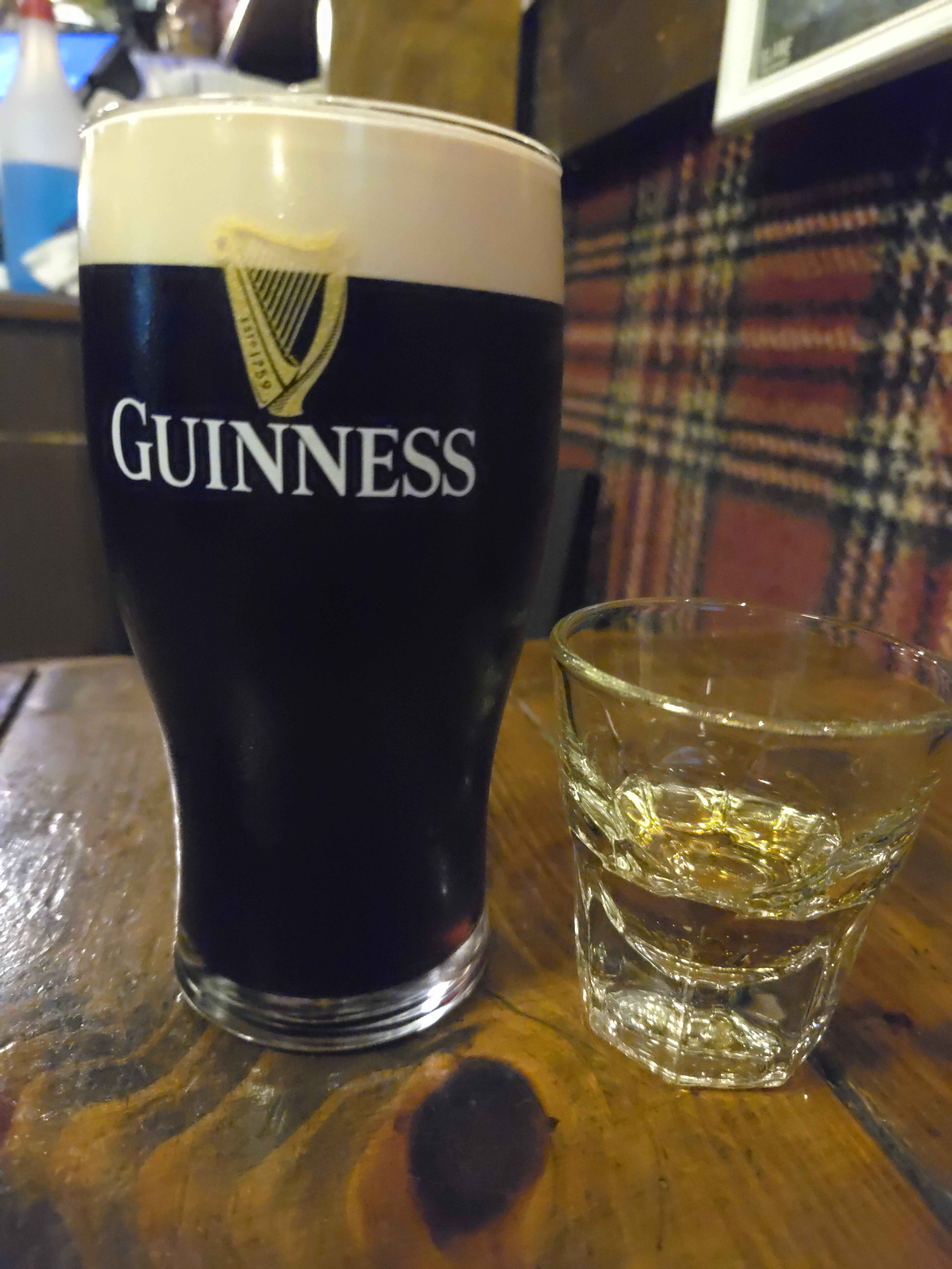 Guinness and whiskey