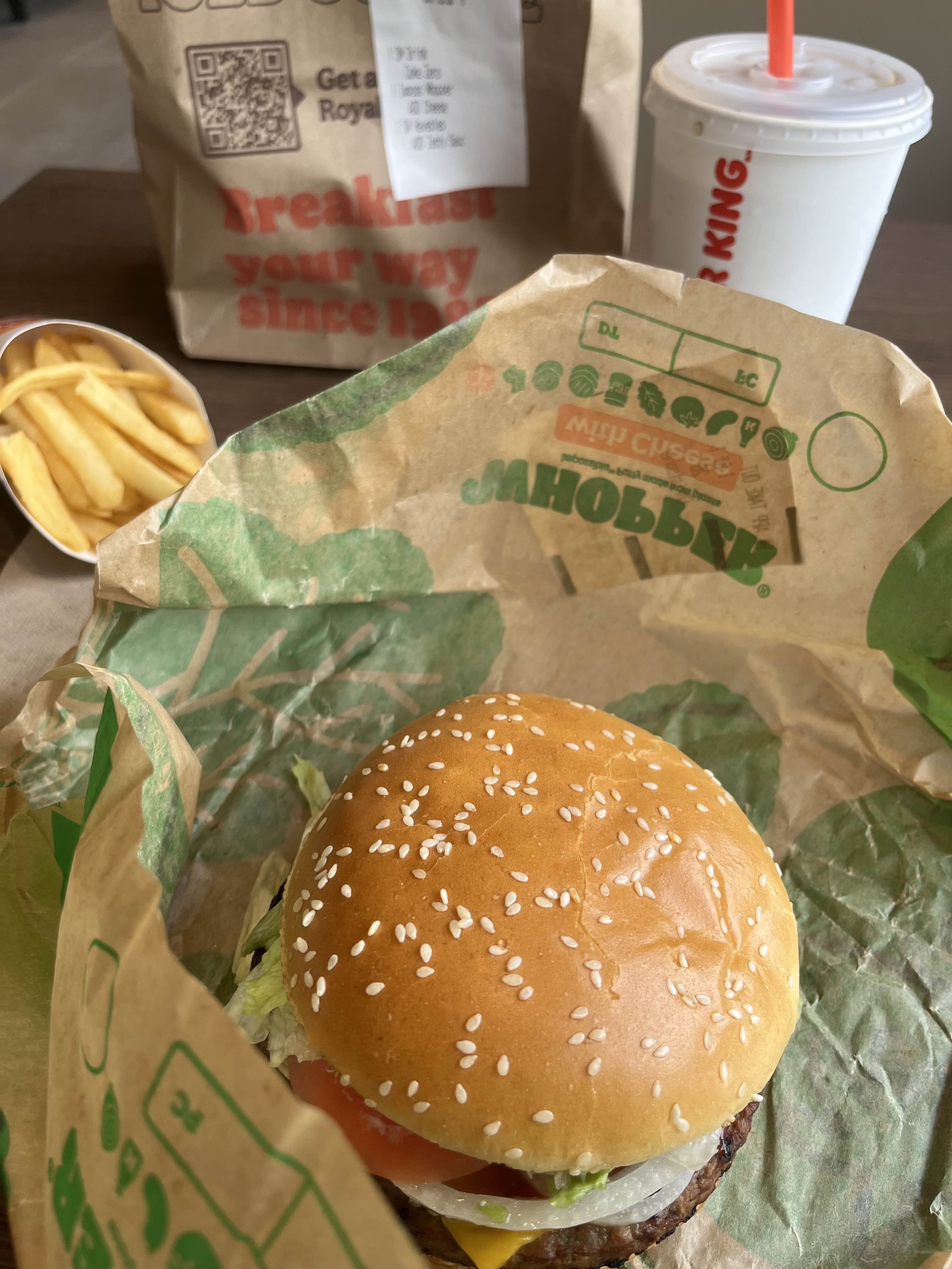 Burger and fries