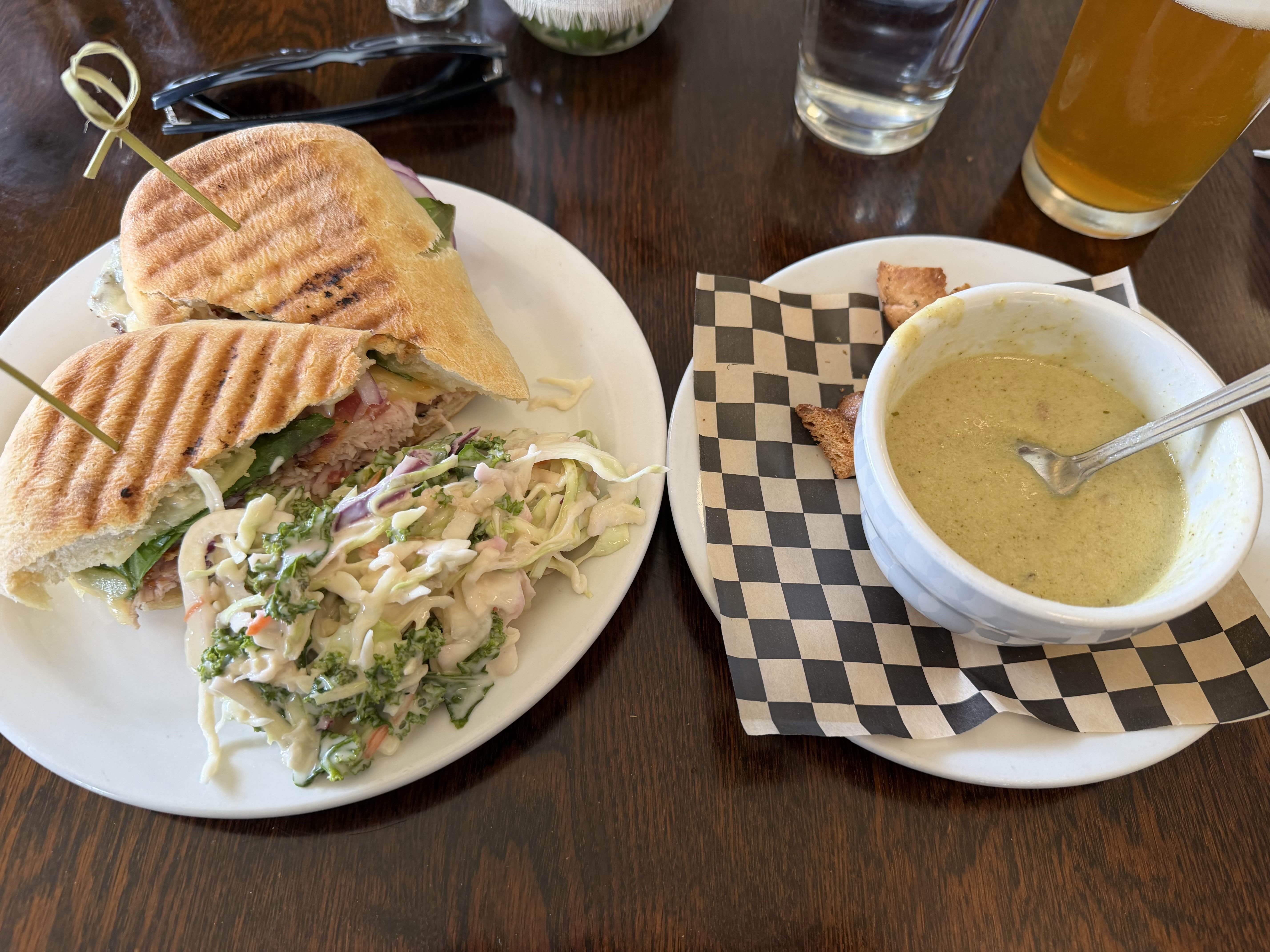 Panini and soup