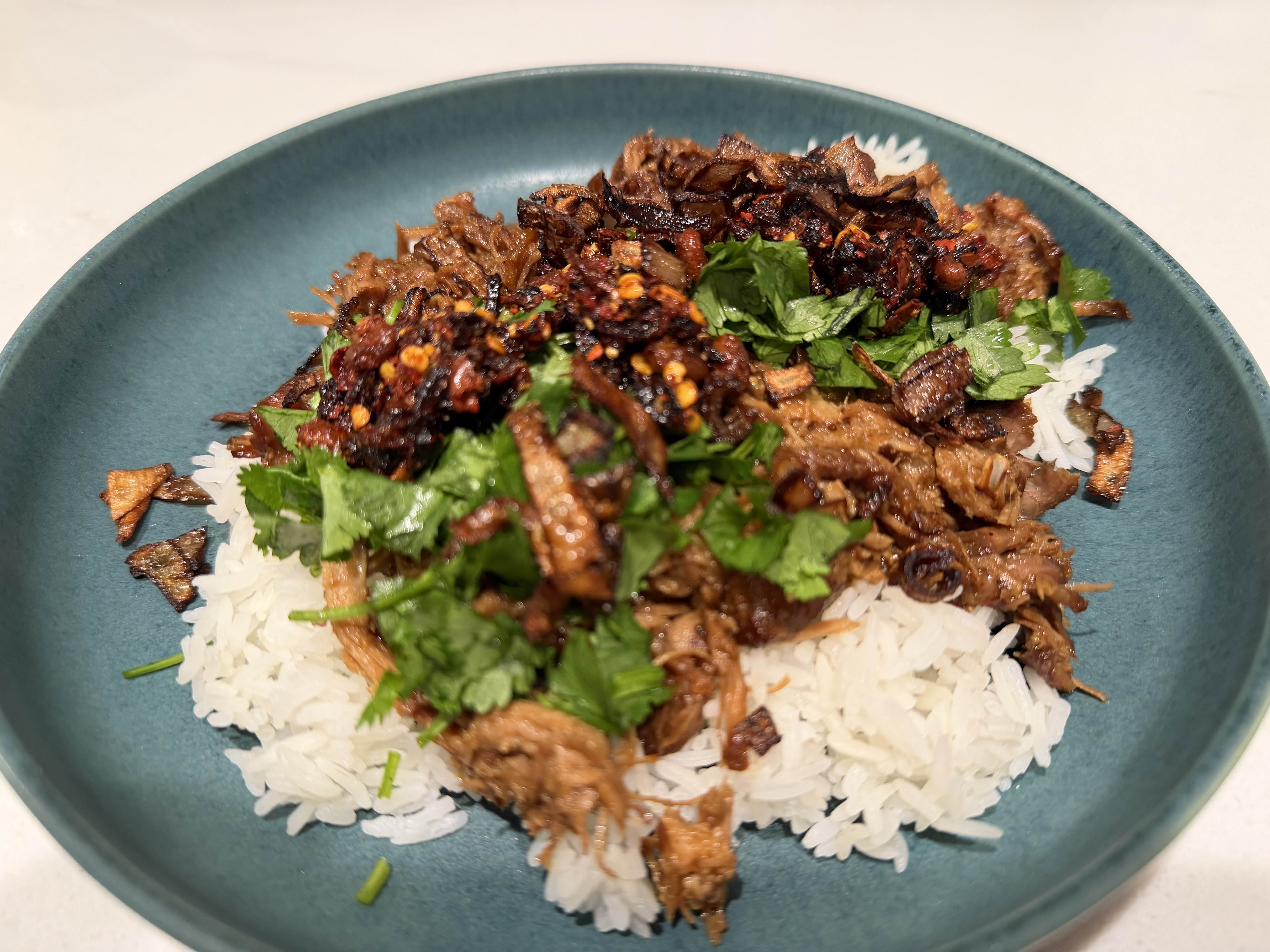 Beef rice bowl