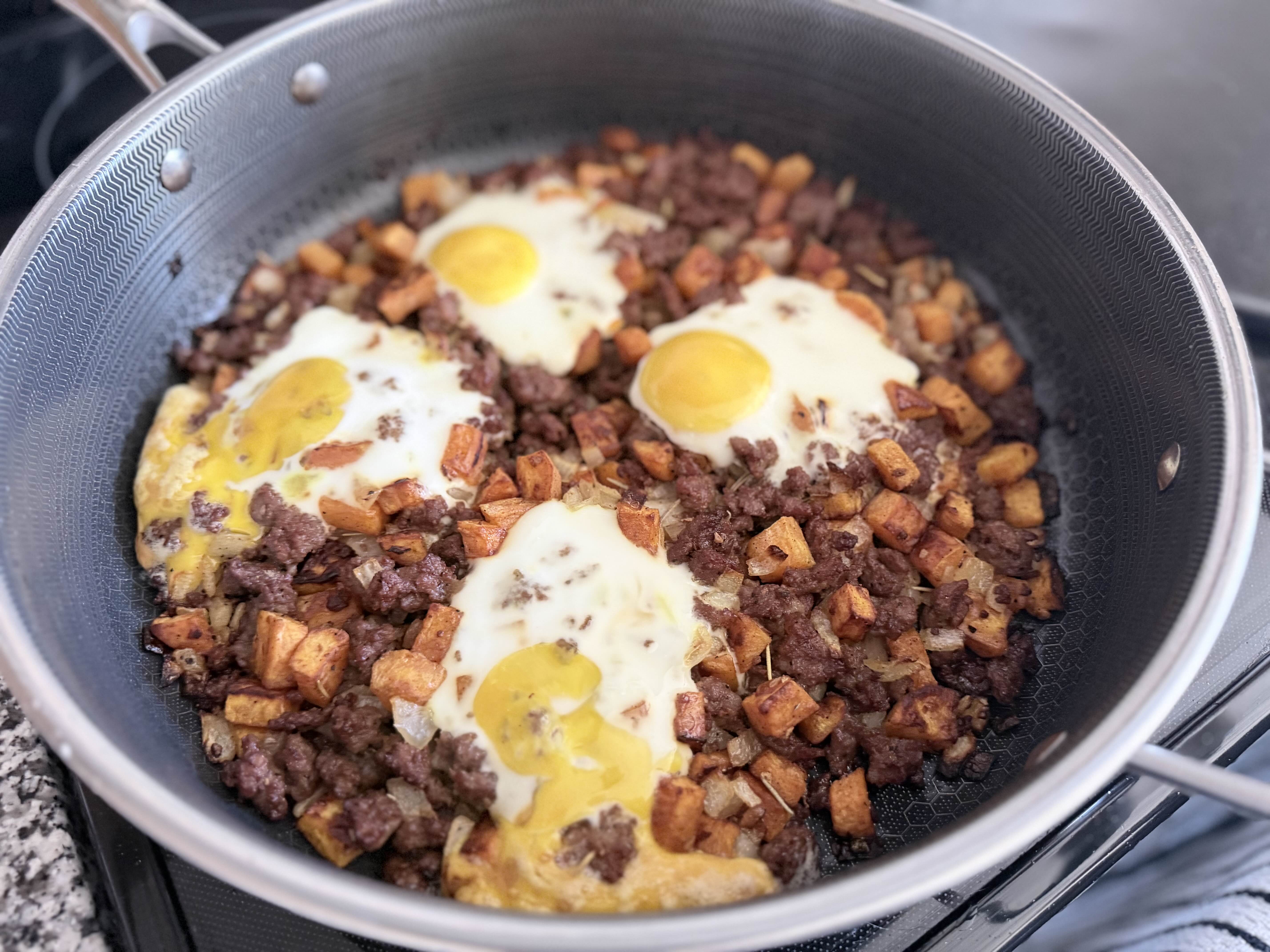 Hash and eggs