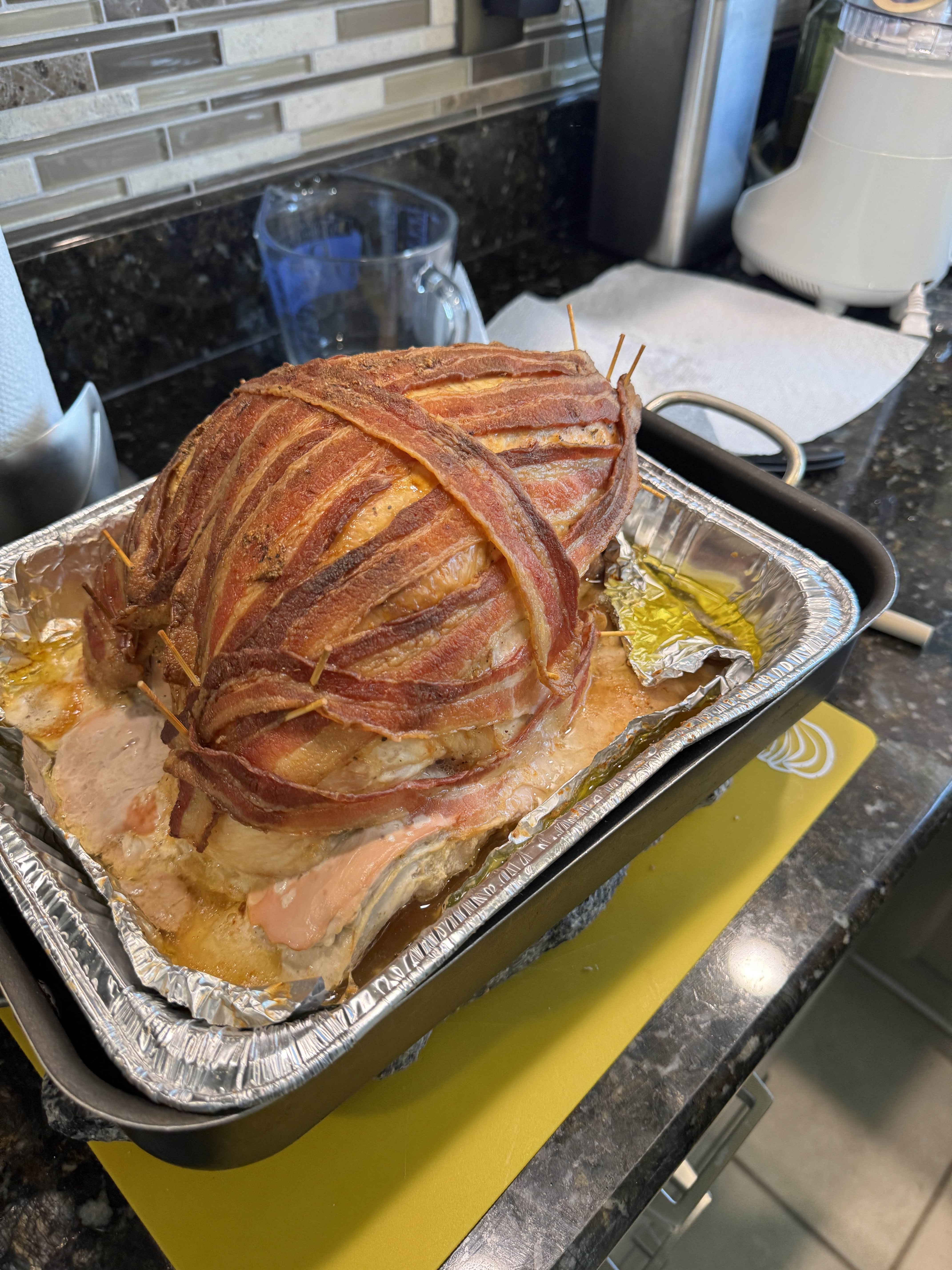 Bacon-wrapped meatloaf