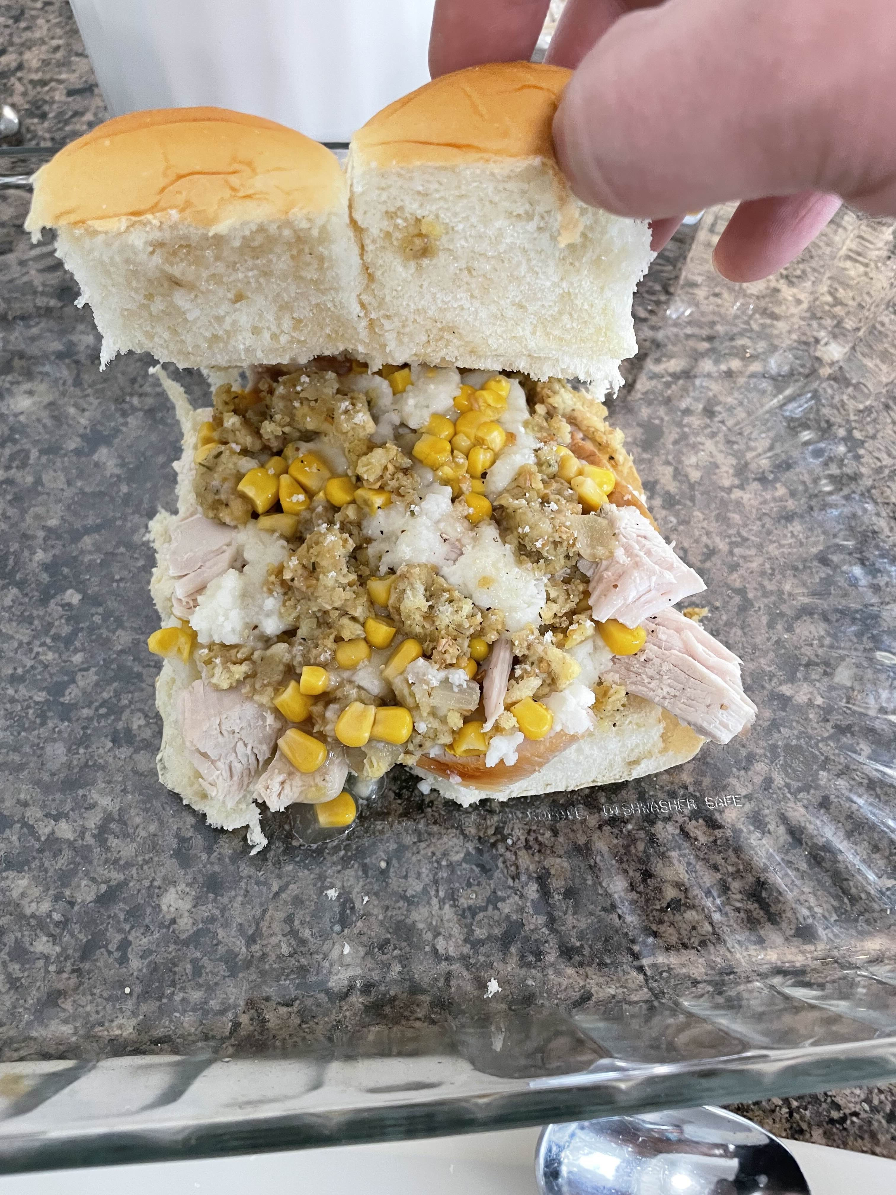 Turkey stuffing sandwich