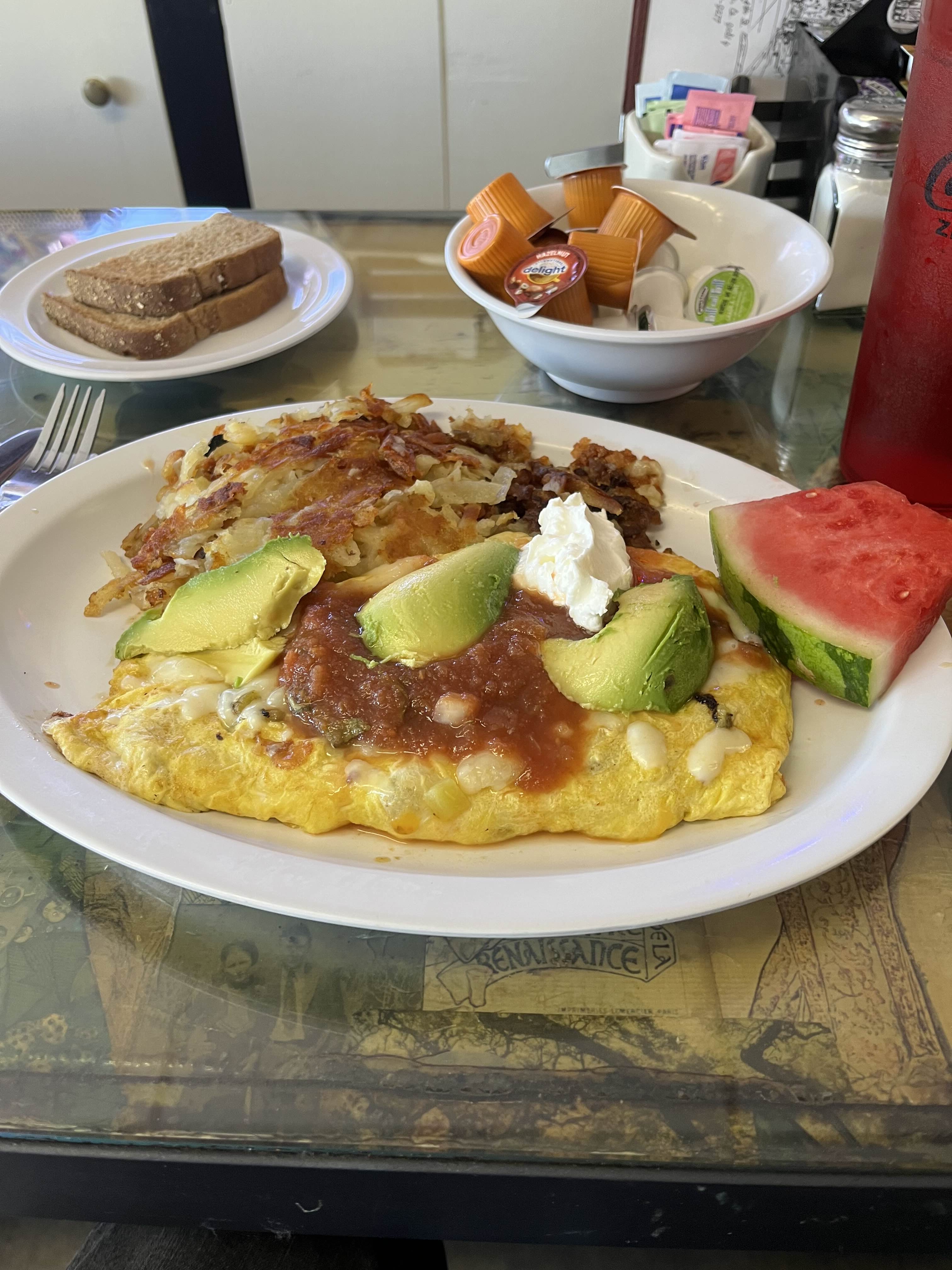 Omelette with sides