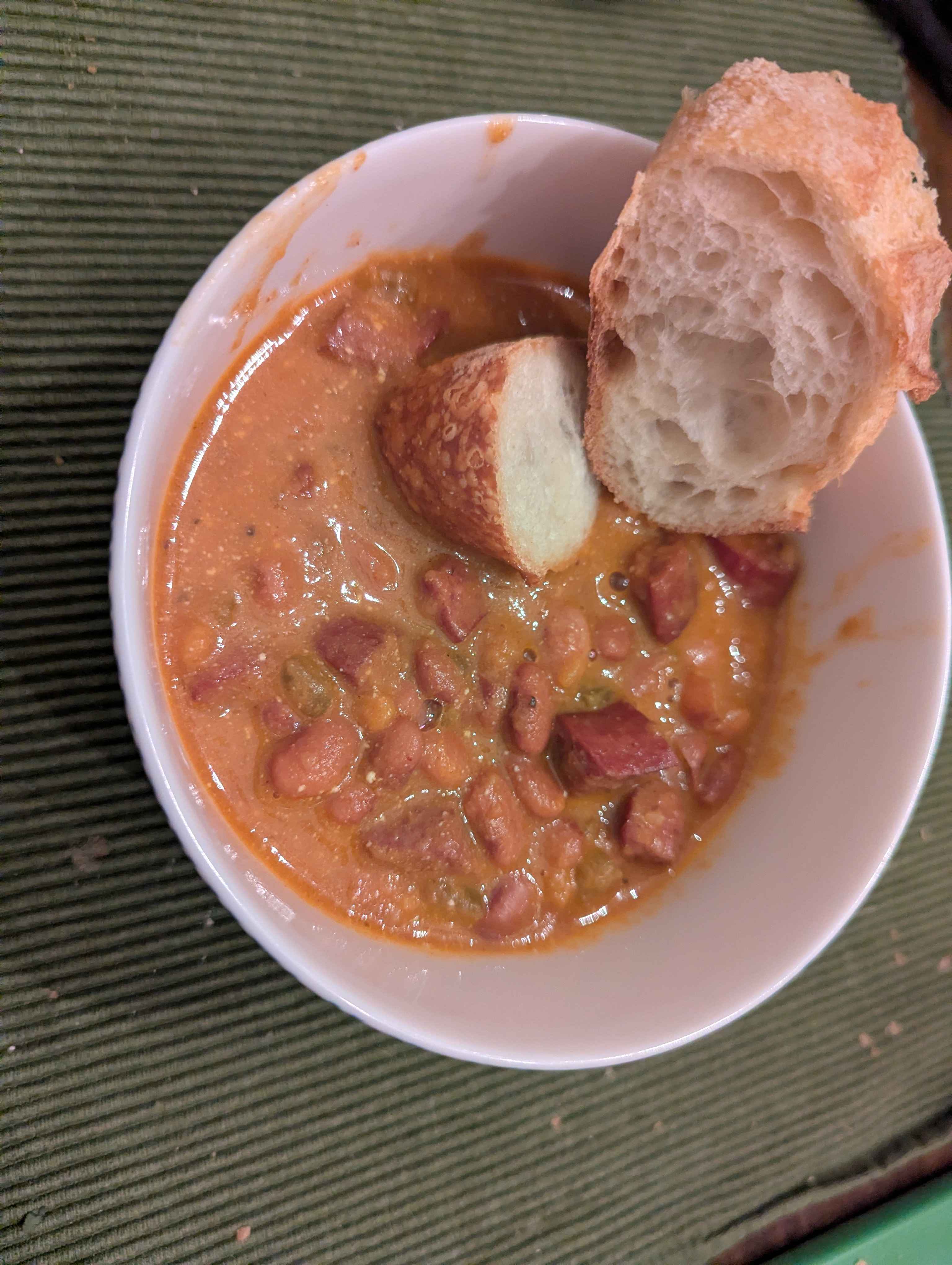 Smoked sausage and bean soup