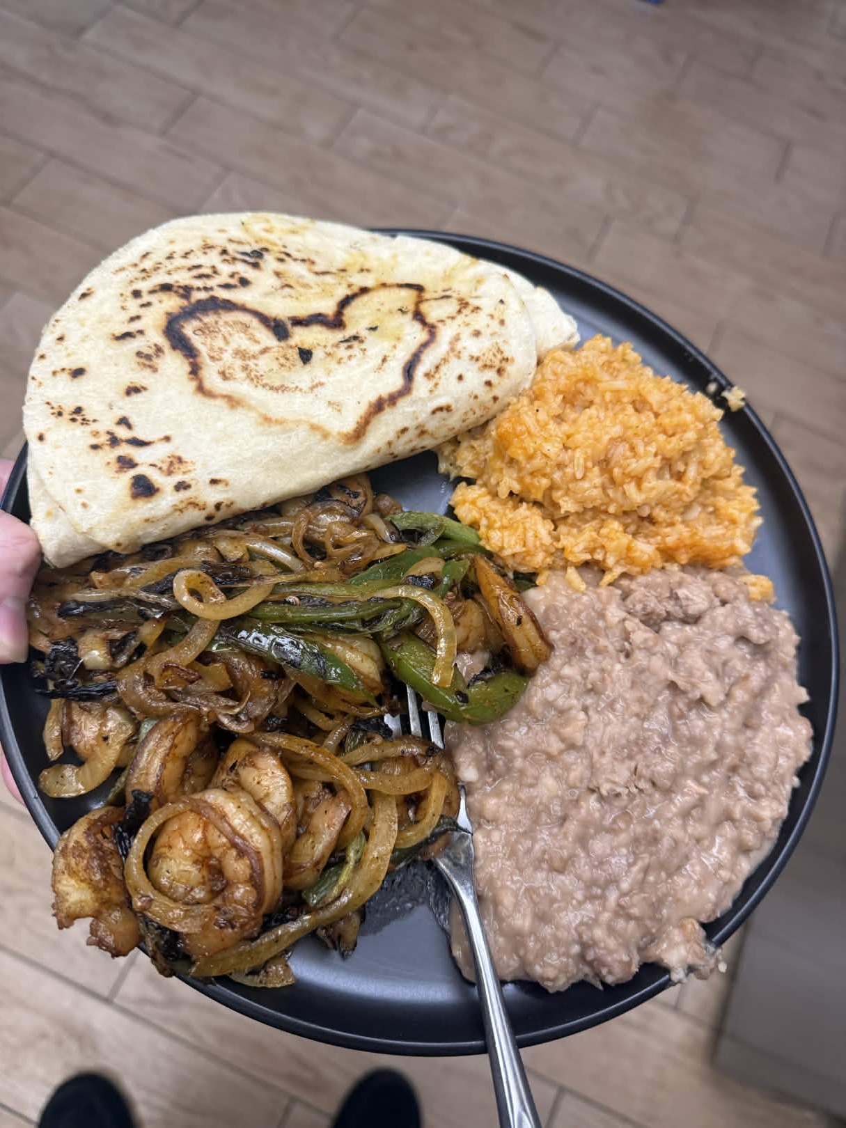 Fajitas with rice and beans (1)