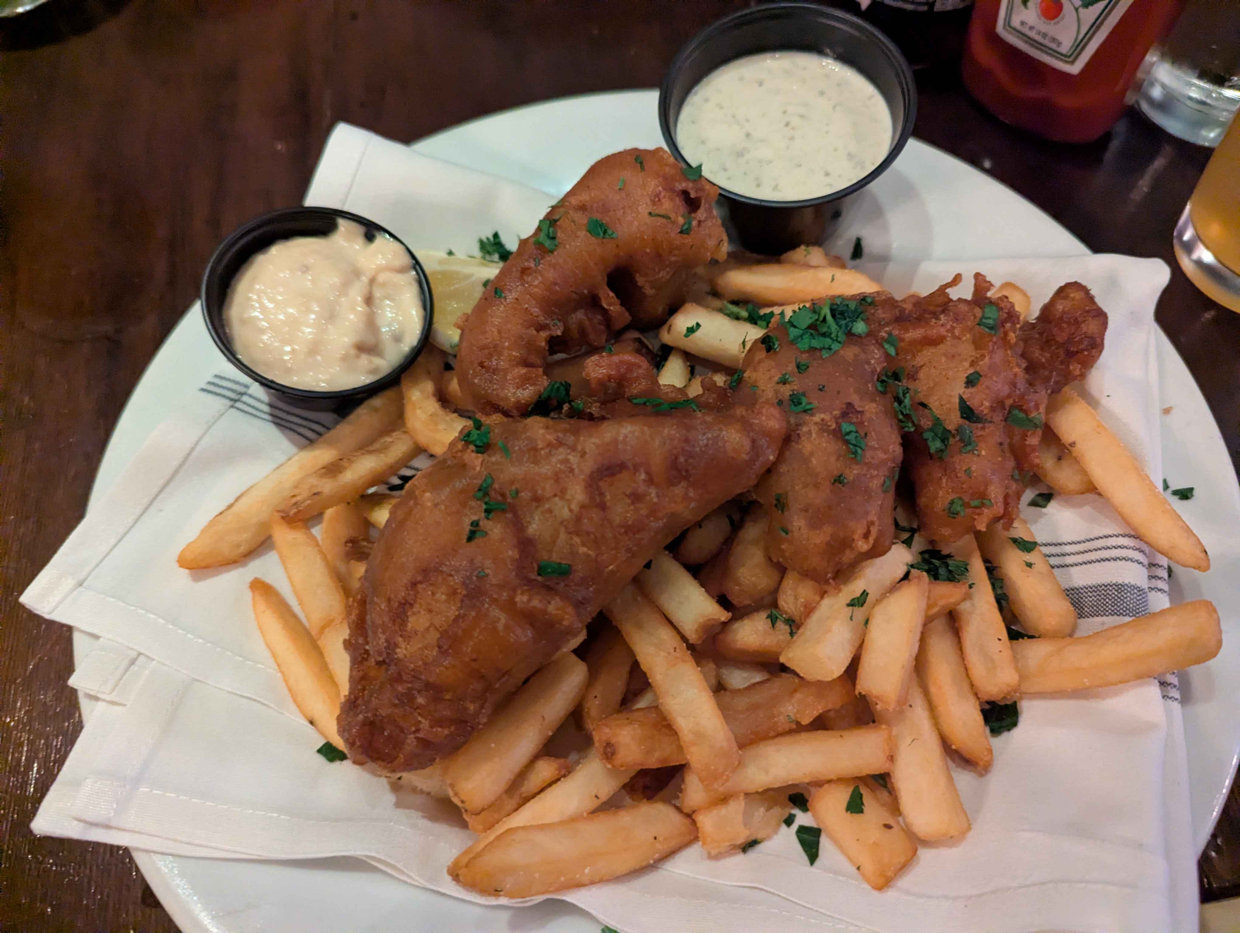 We do a little fish and chips