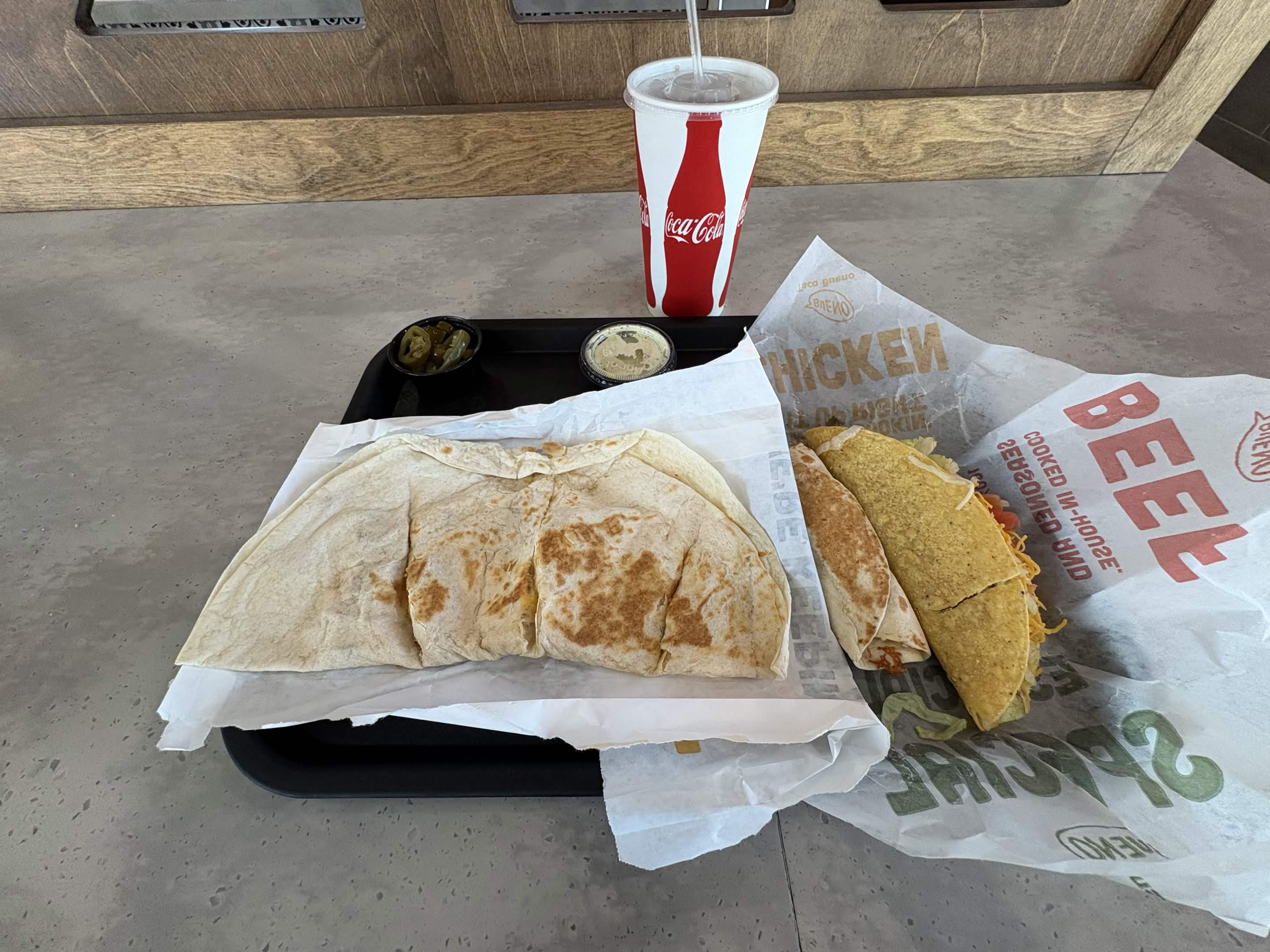 Quesadilla and taco