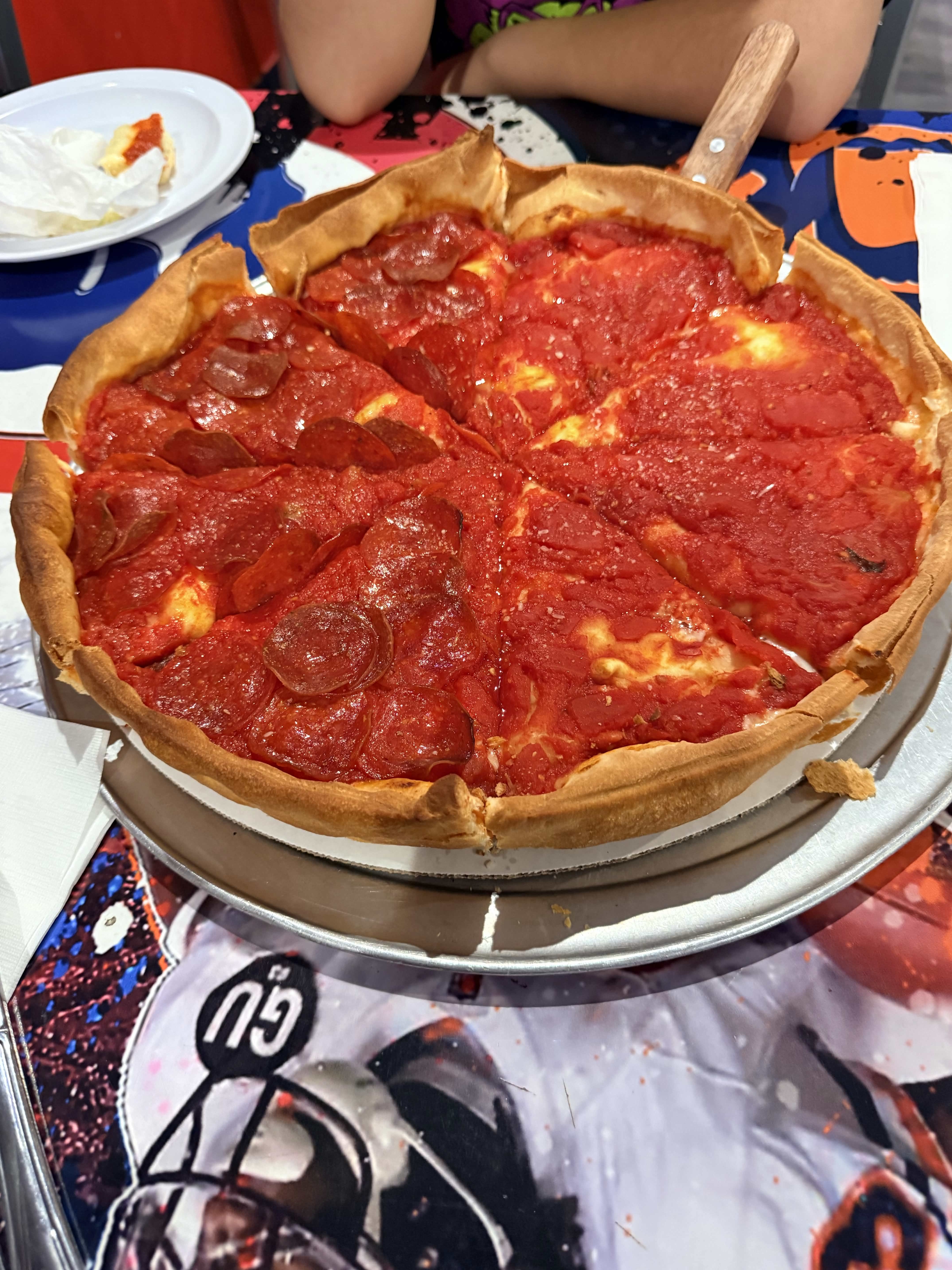 Deep dish pizza