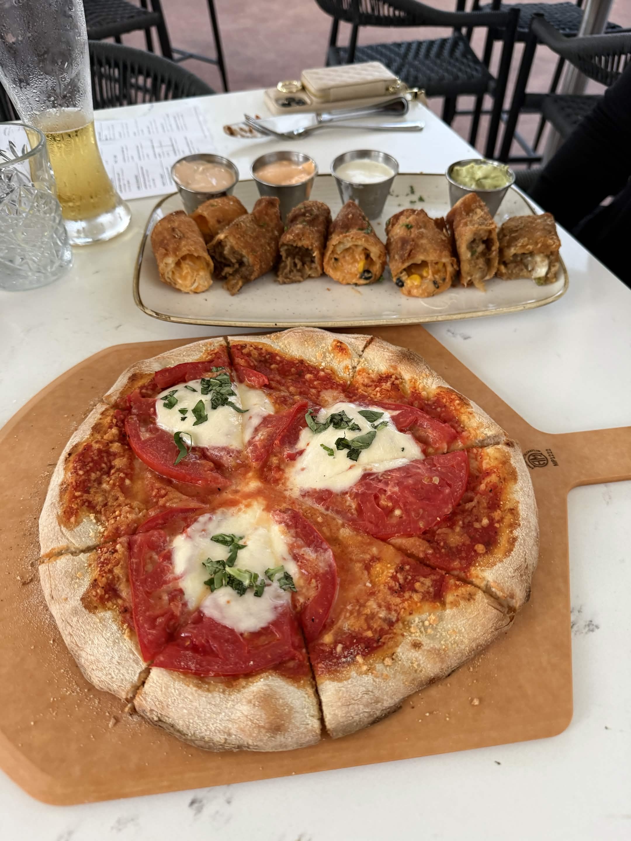 pizza and spring rolls (1)