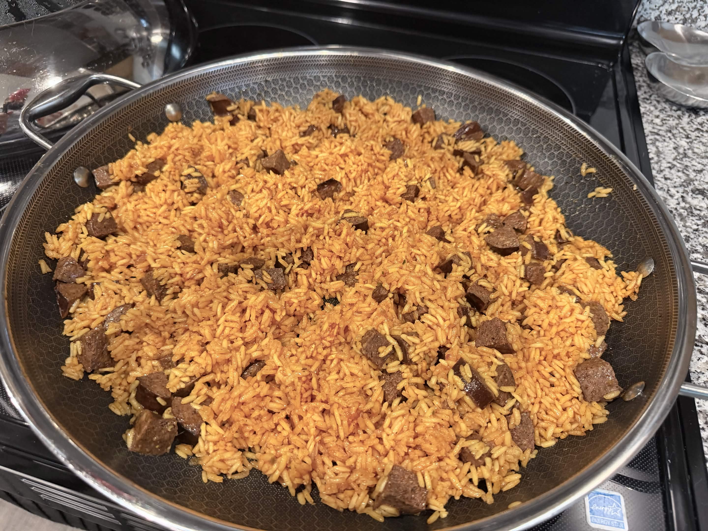 oh I did a rice with chorizo tonight