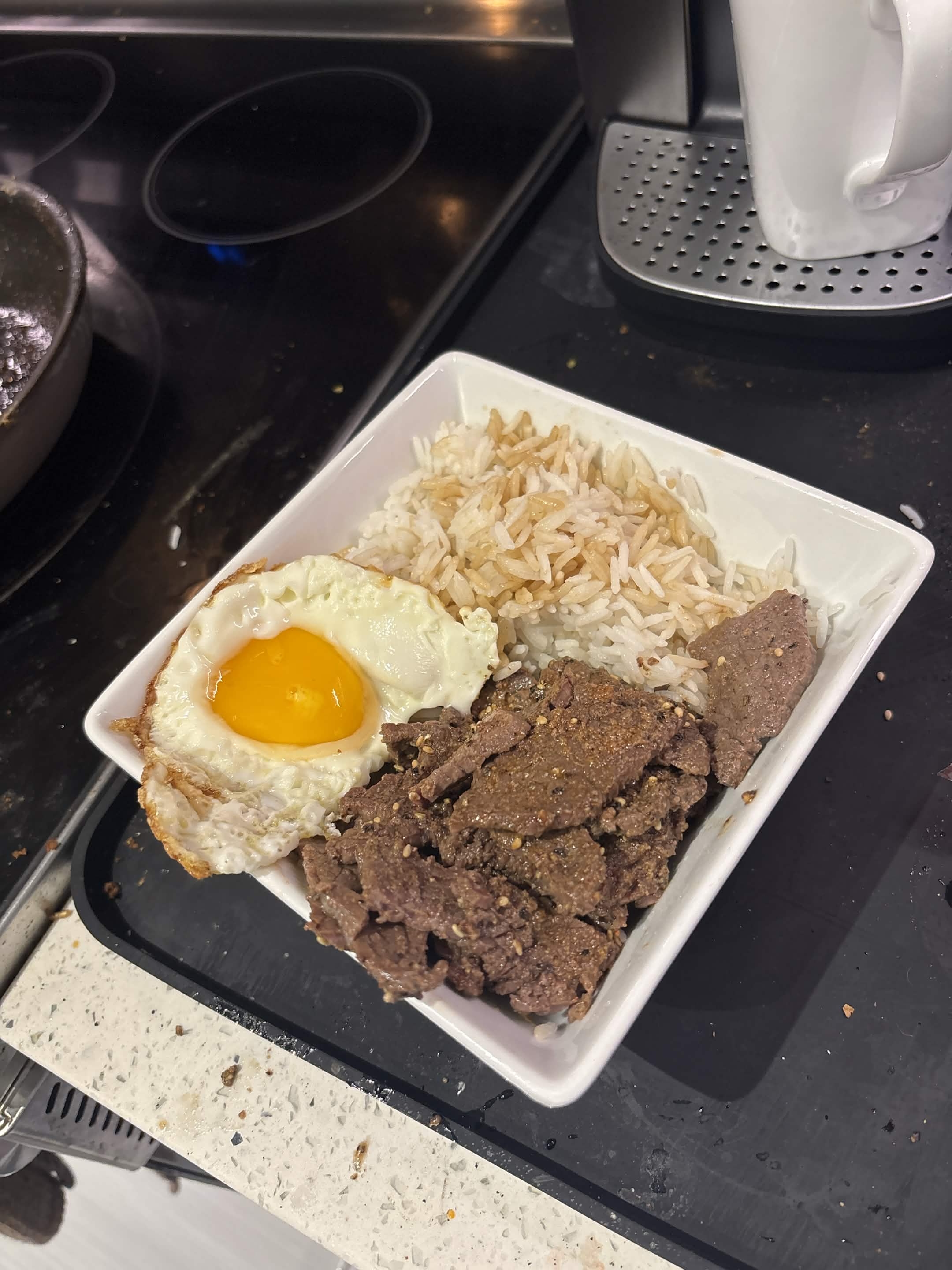 beef rice and egg