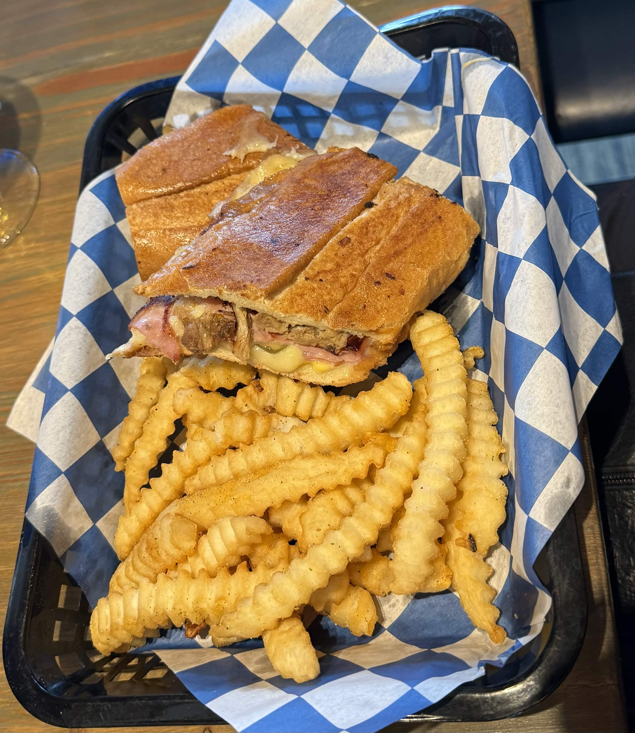 Cuban sandwich and fries (1)