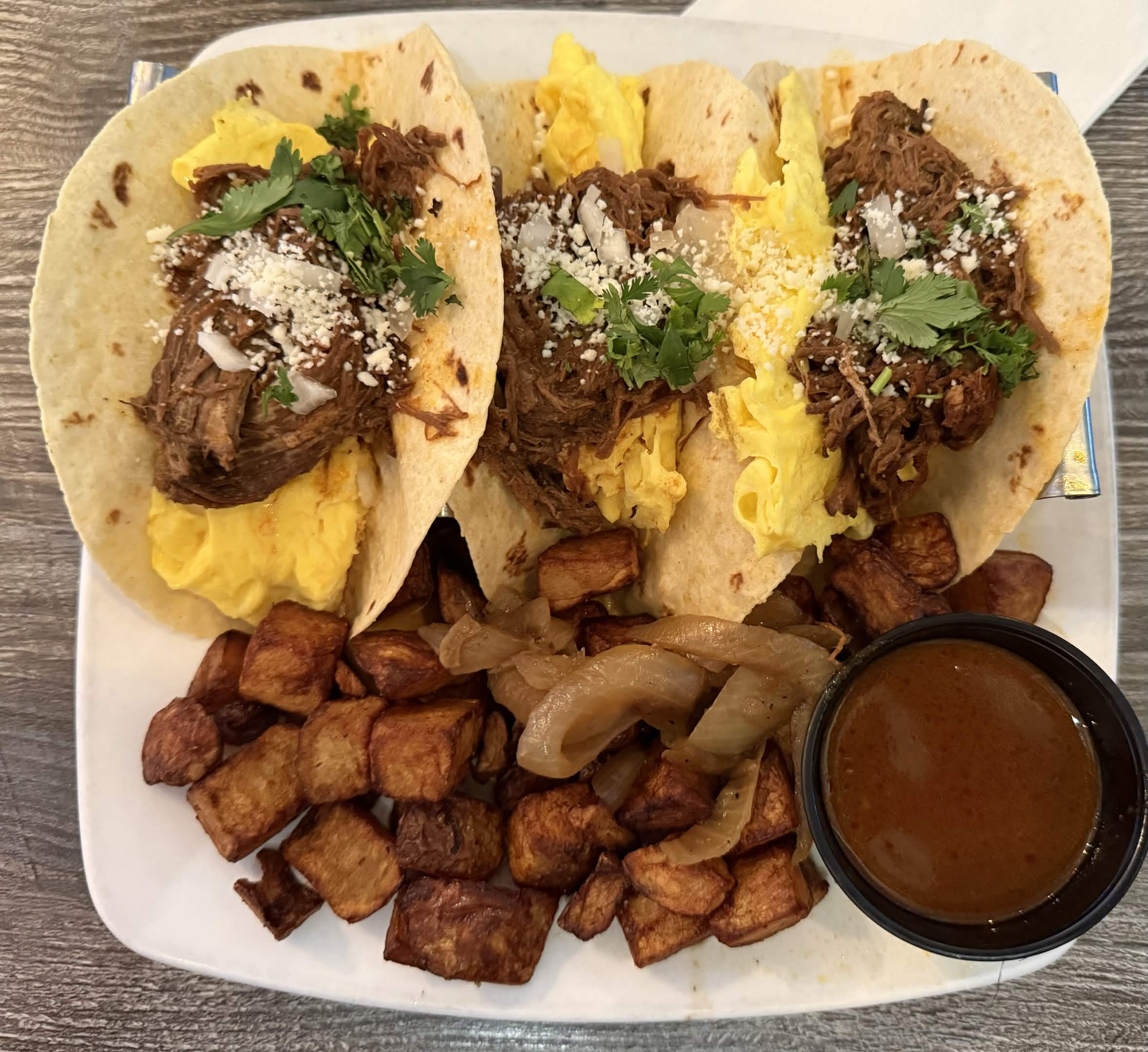 Breakfast tacos (3)