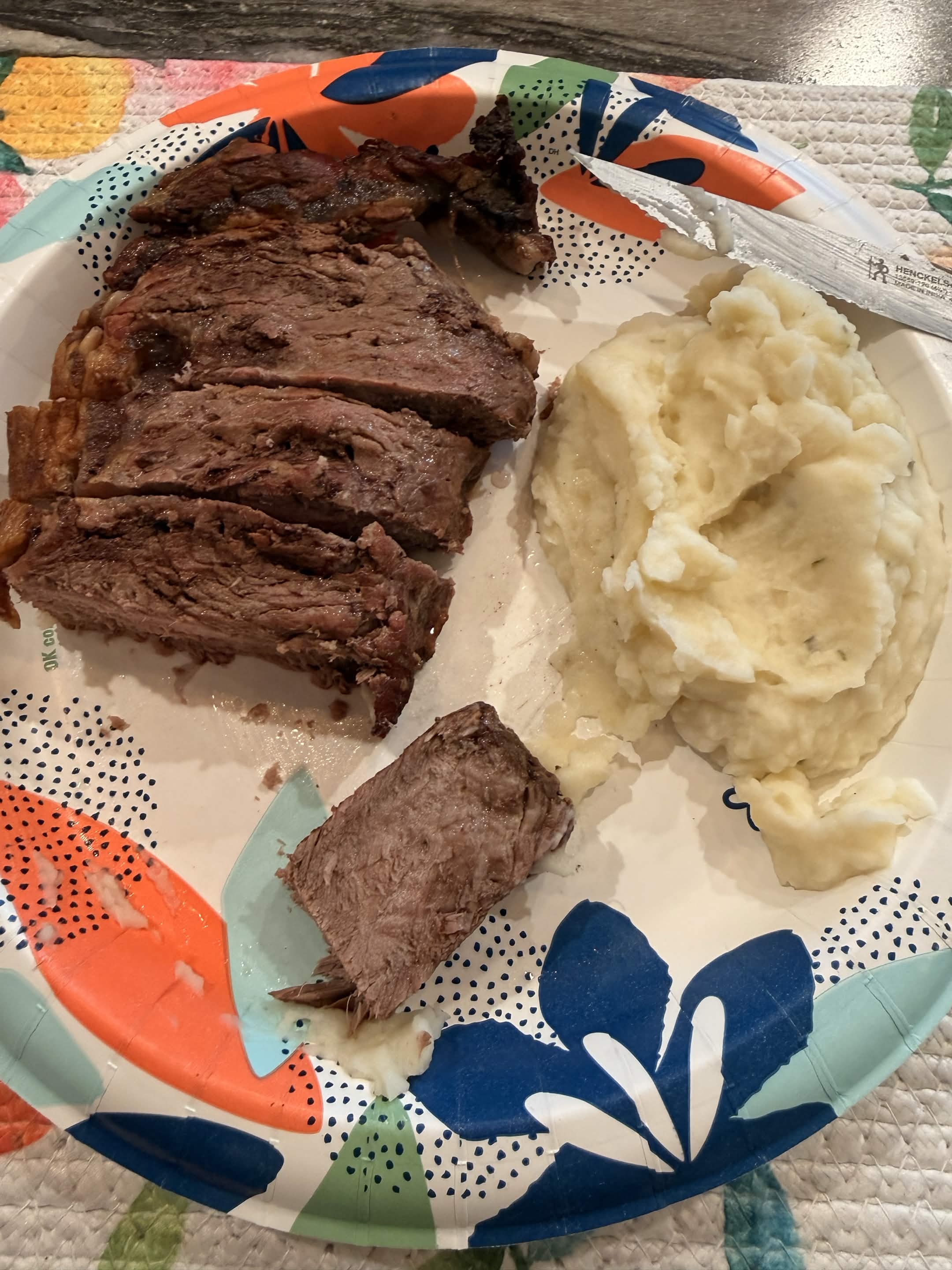 pot roast and mashed potatoes