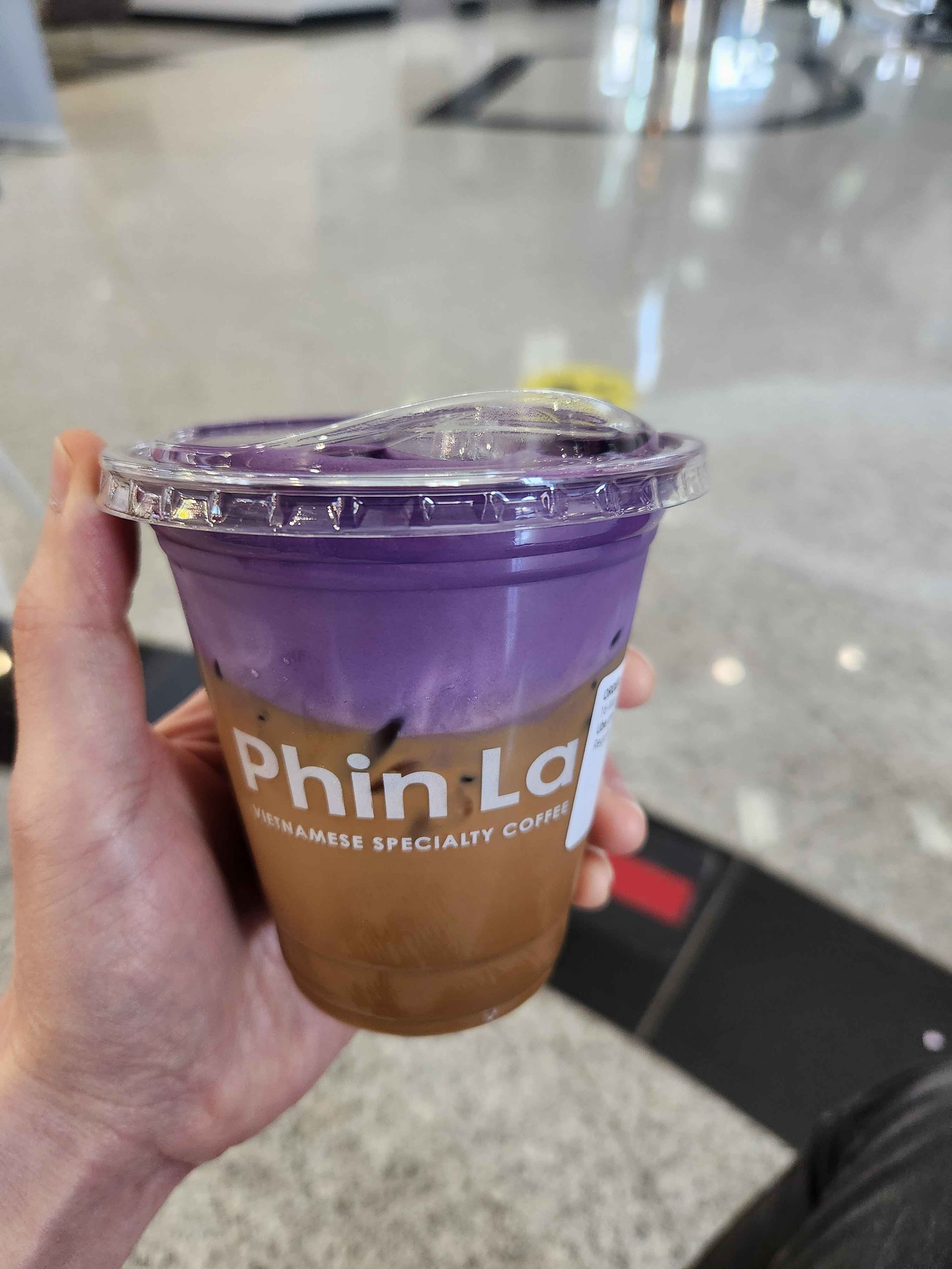 Ube cream coffee