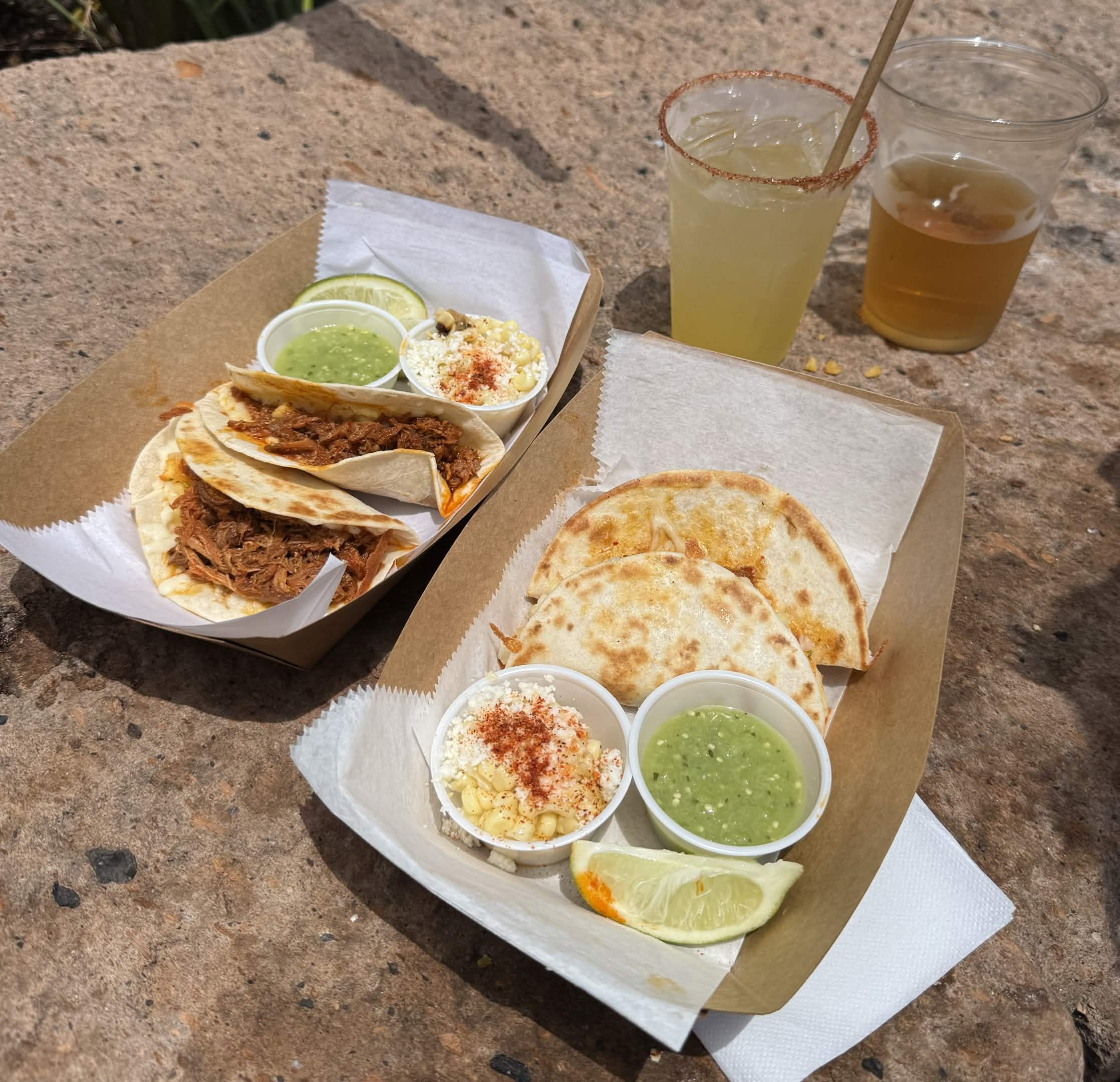 Tacos and quesadillas
