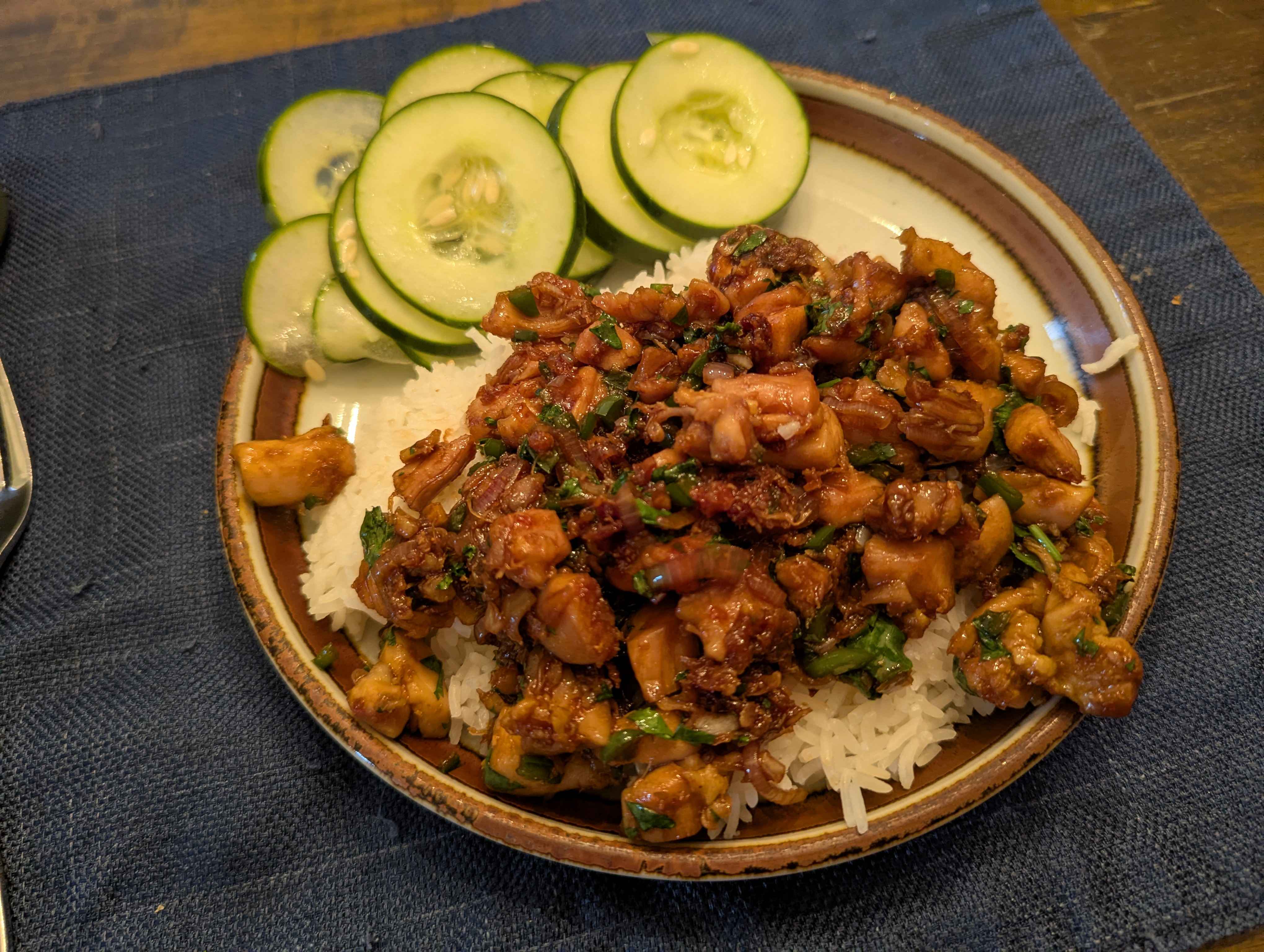 chicken stir fry with rice