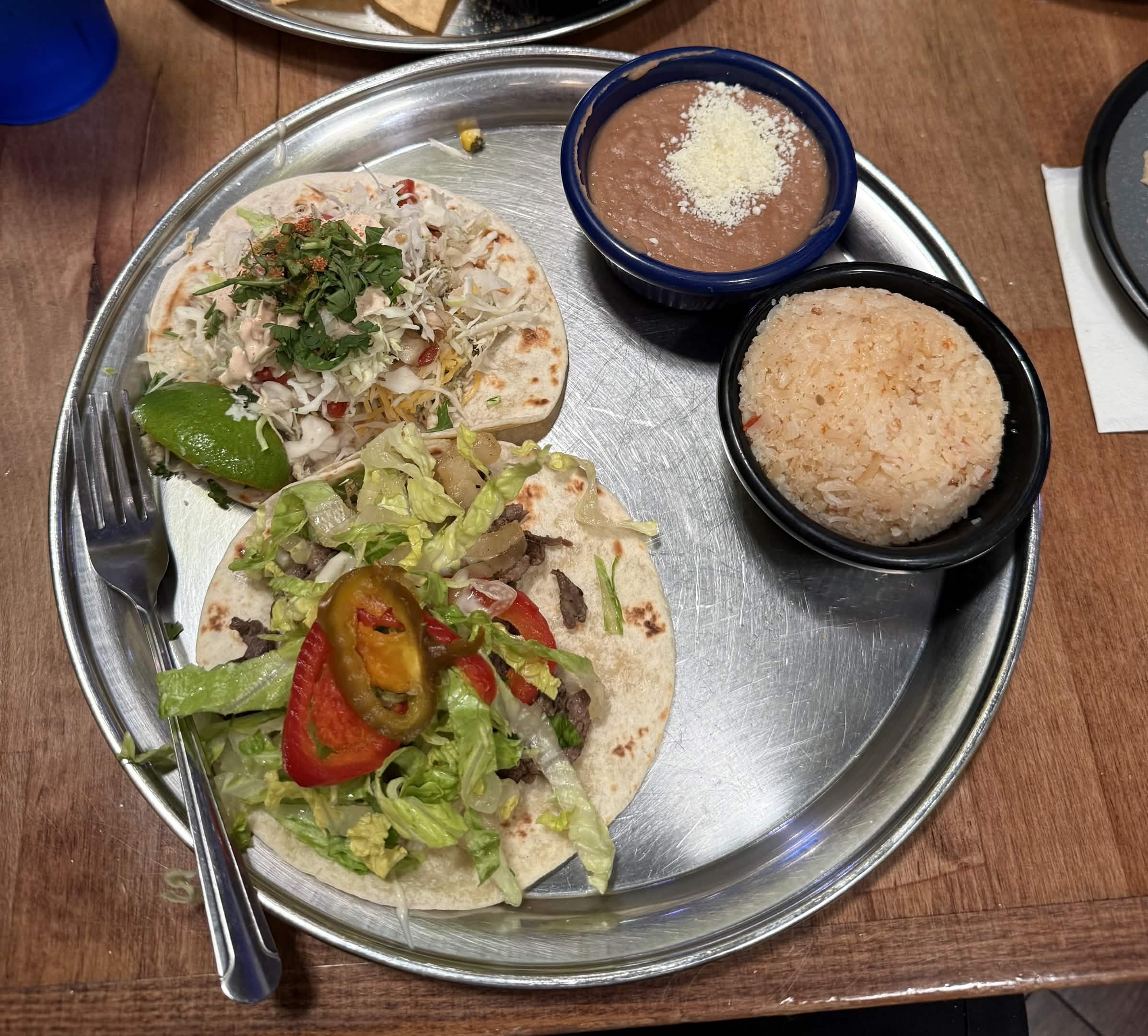 Tacos with rice and beans (1)