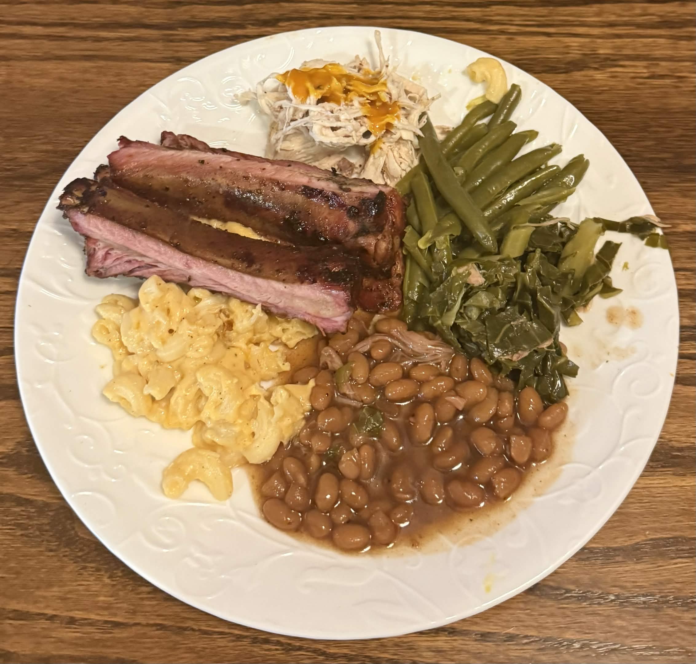 Ribs with sides platter