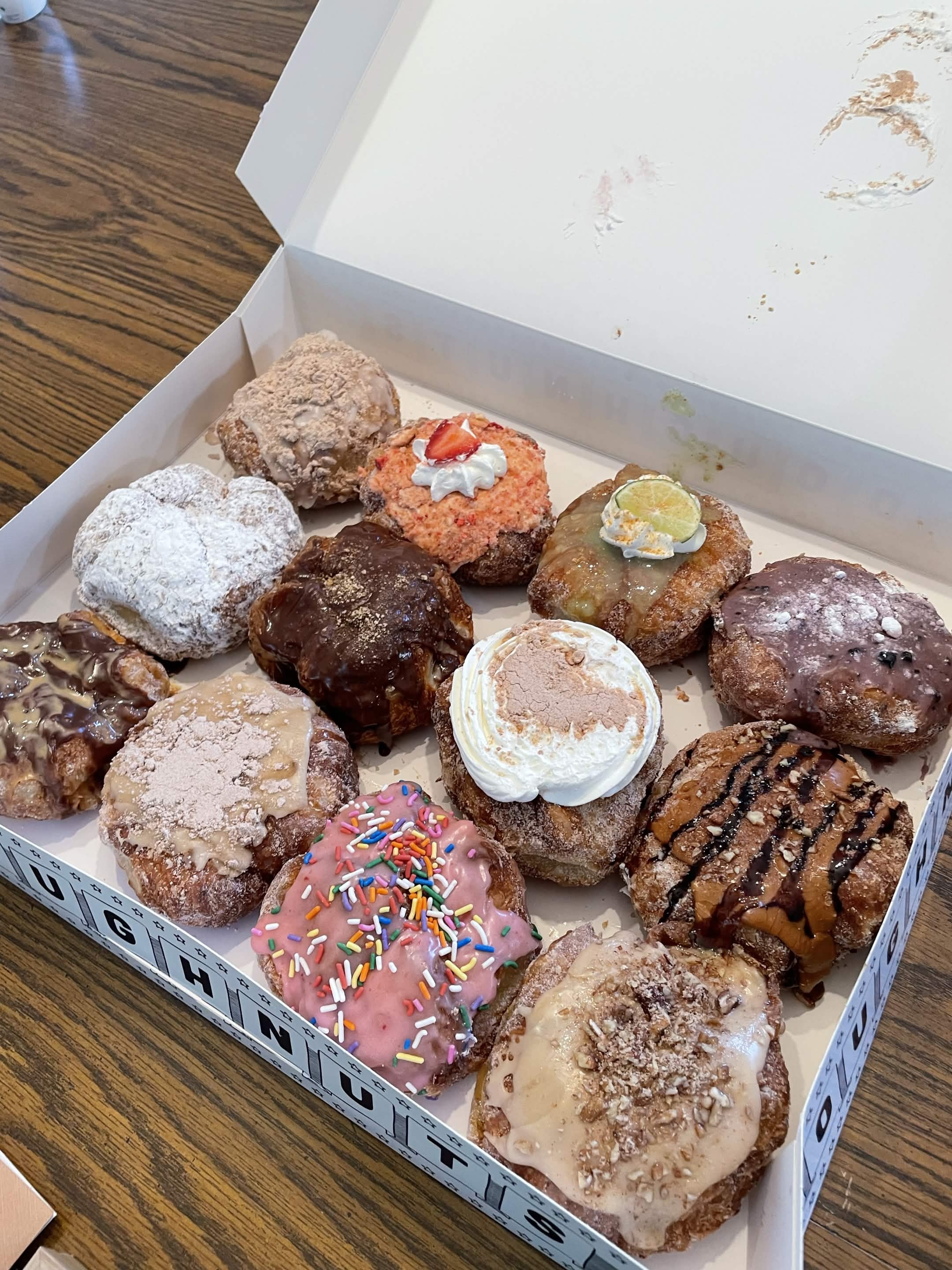 Assorted gourmet donuts