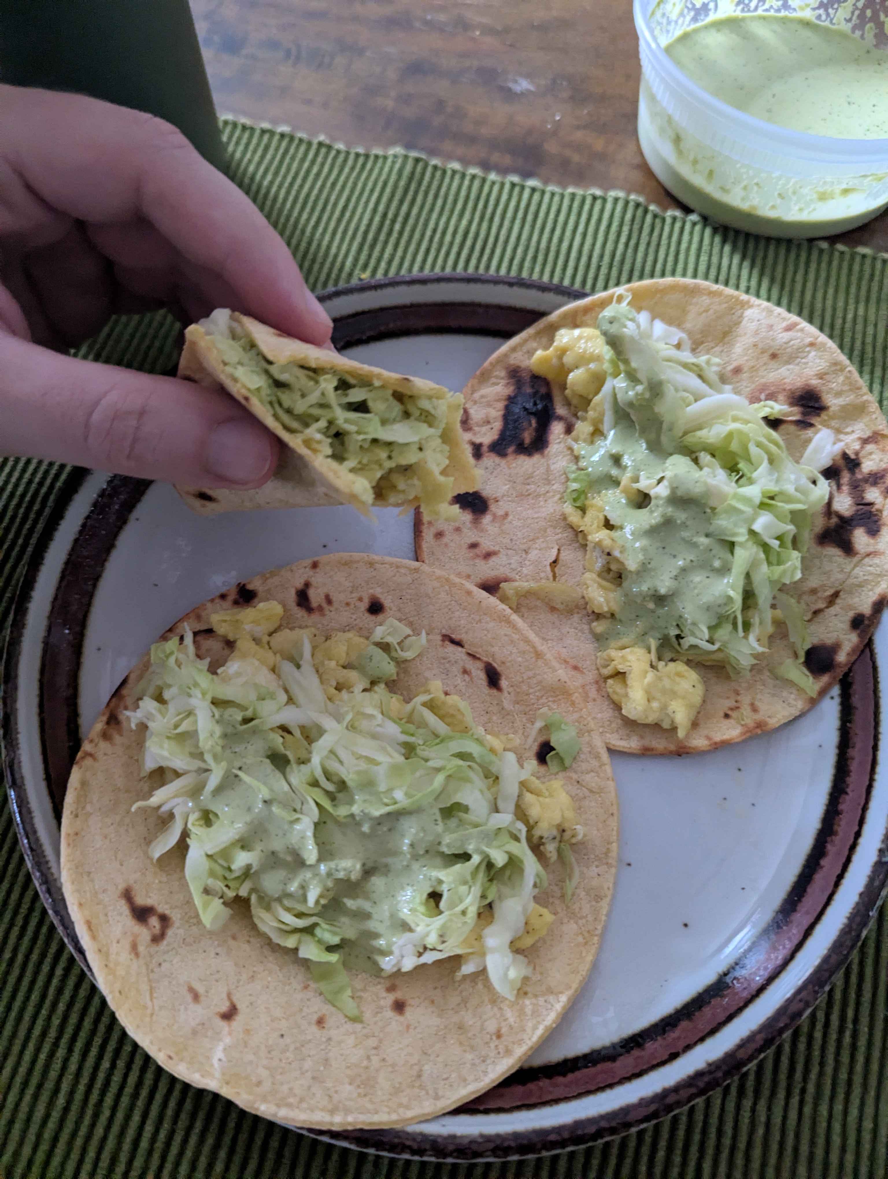Lazy breakfast tacos
