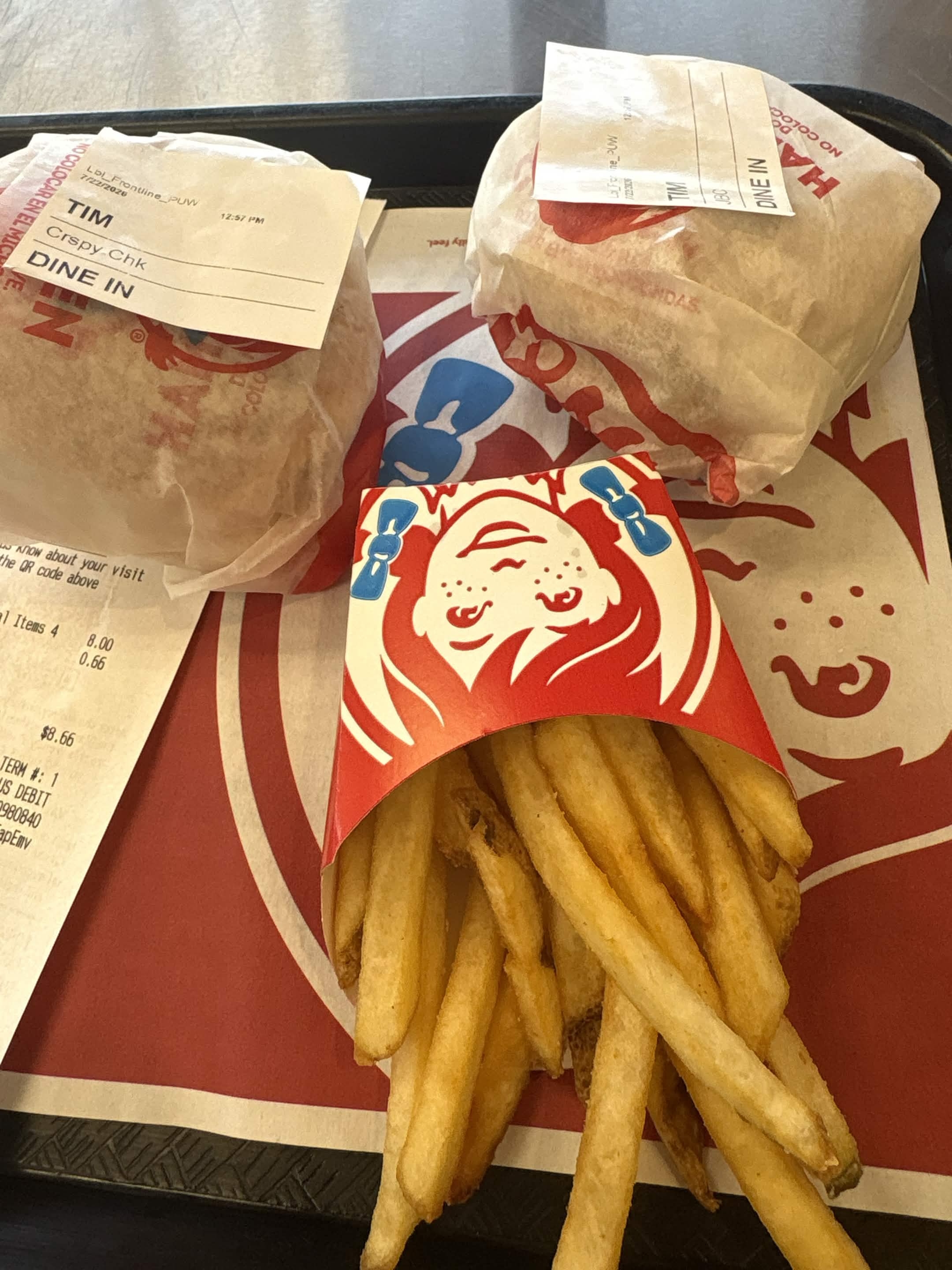 Burgers with fries