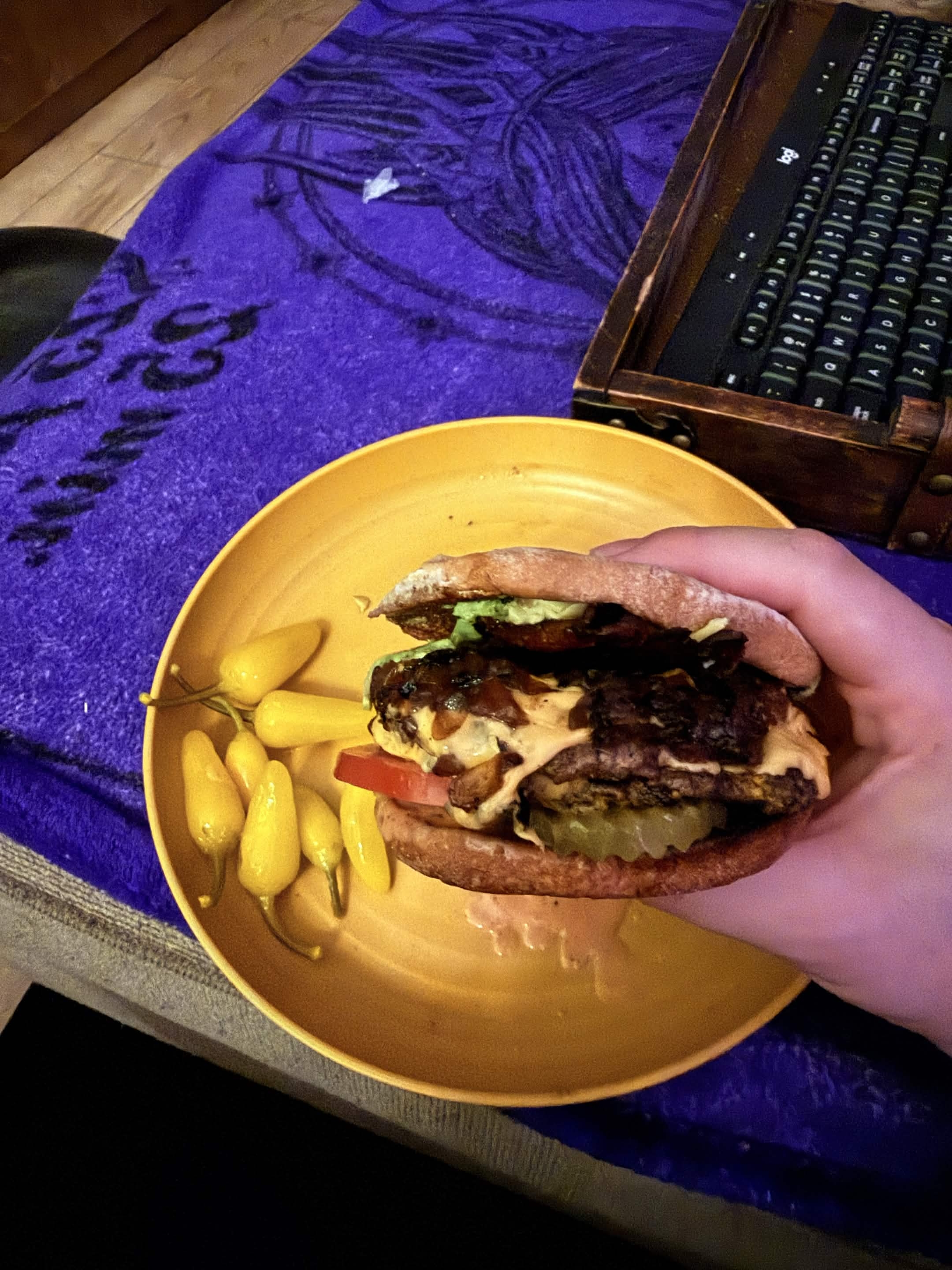 Burger with pickles (2)
