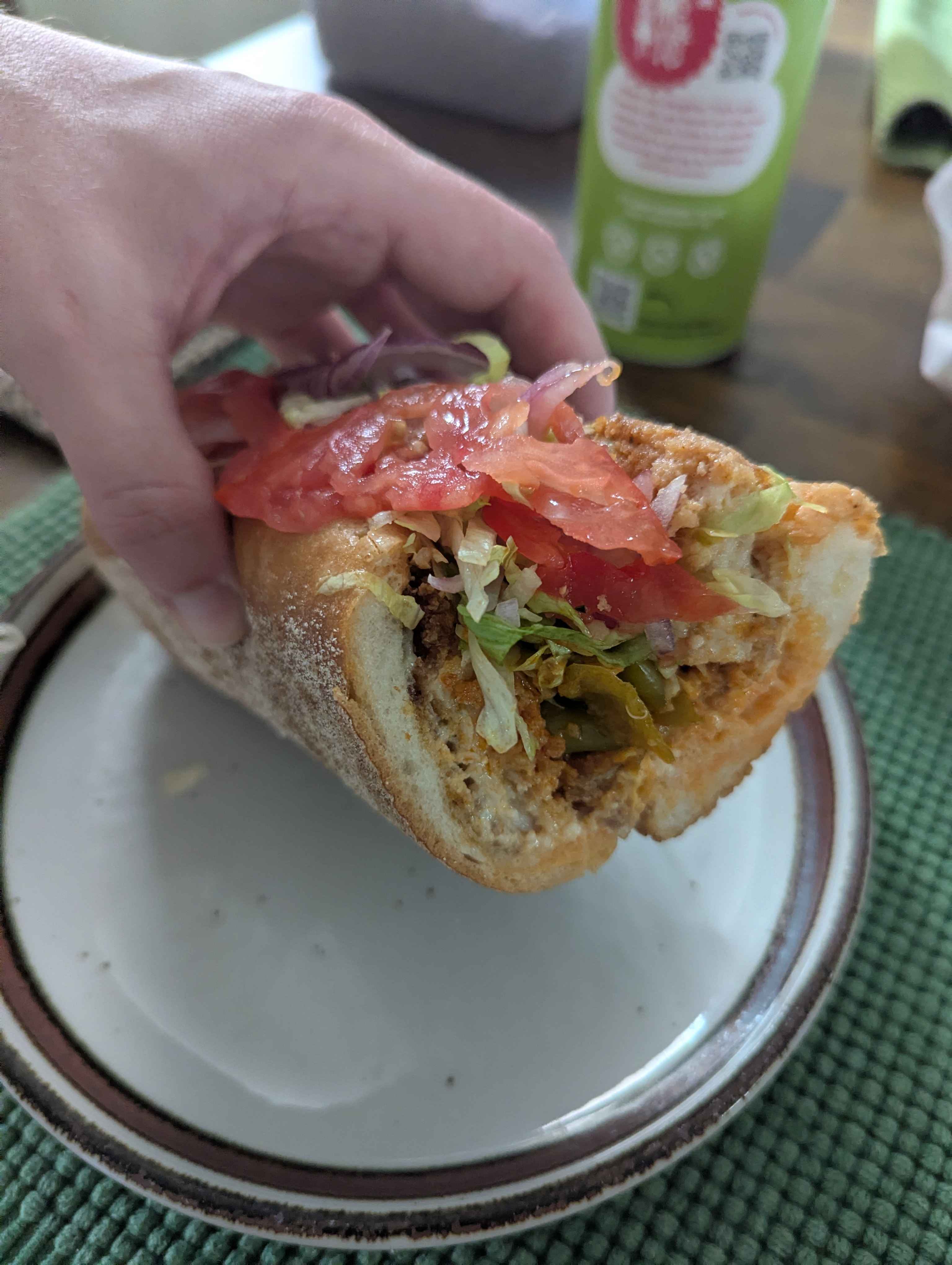 Sub sandwich with vegetables (2)