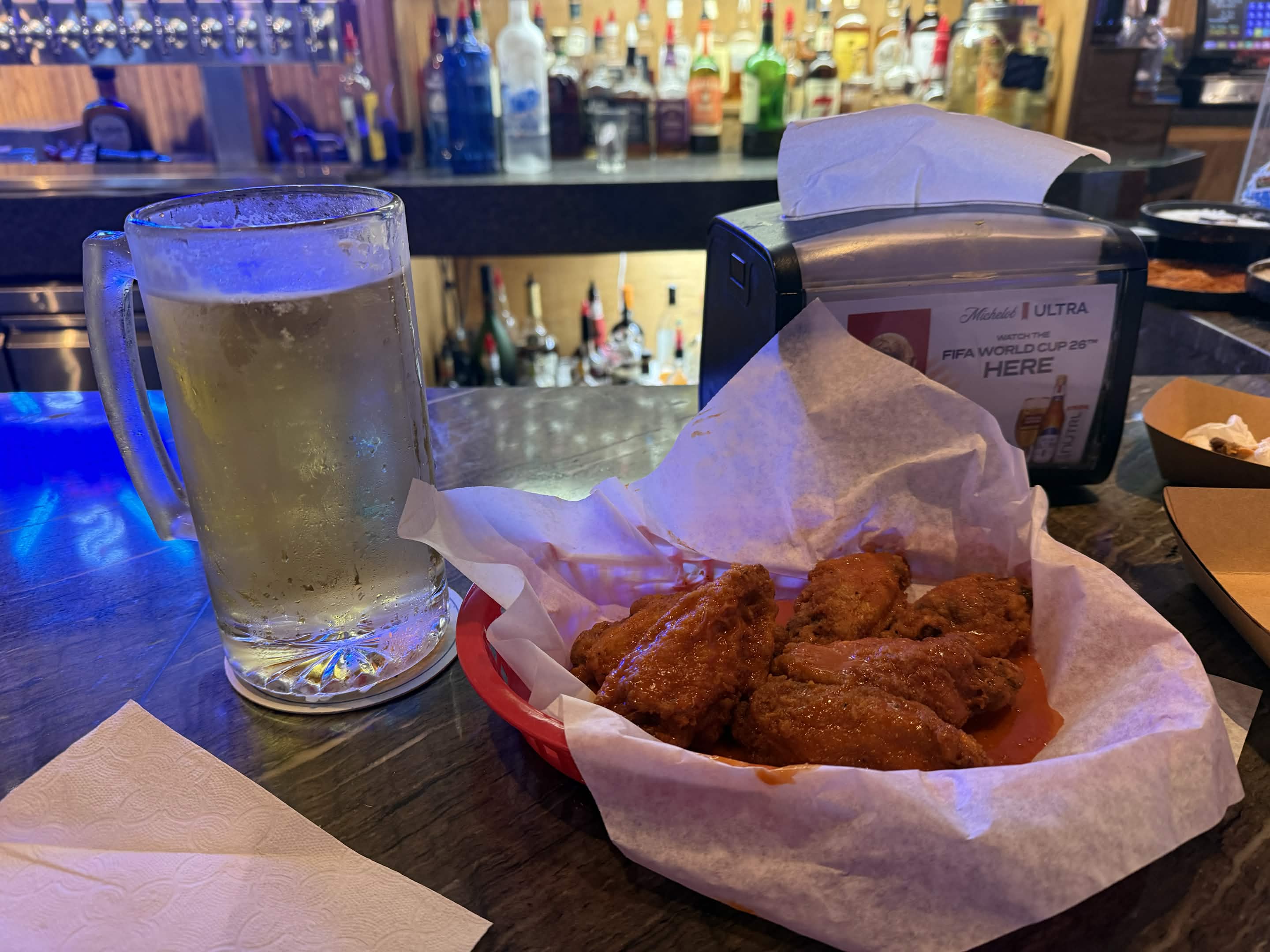 Chicken wings with beer