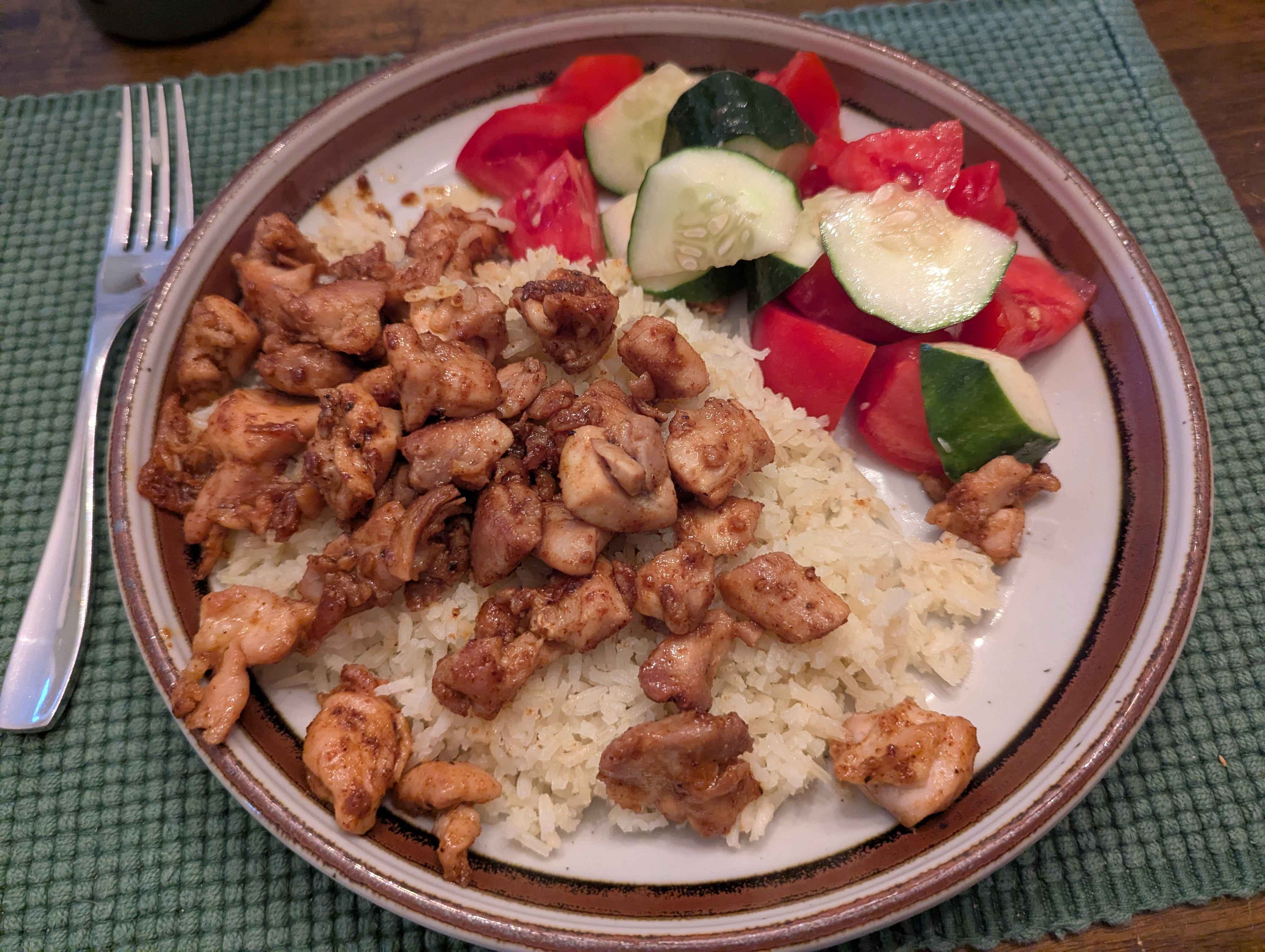 Chicken and rice with vegetables