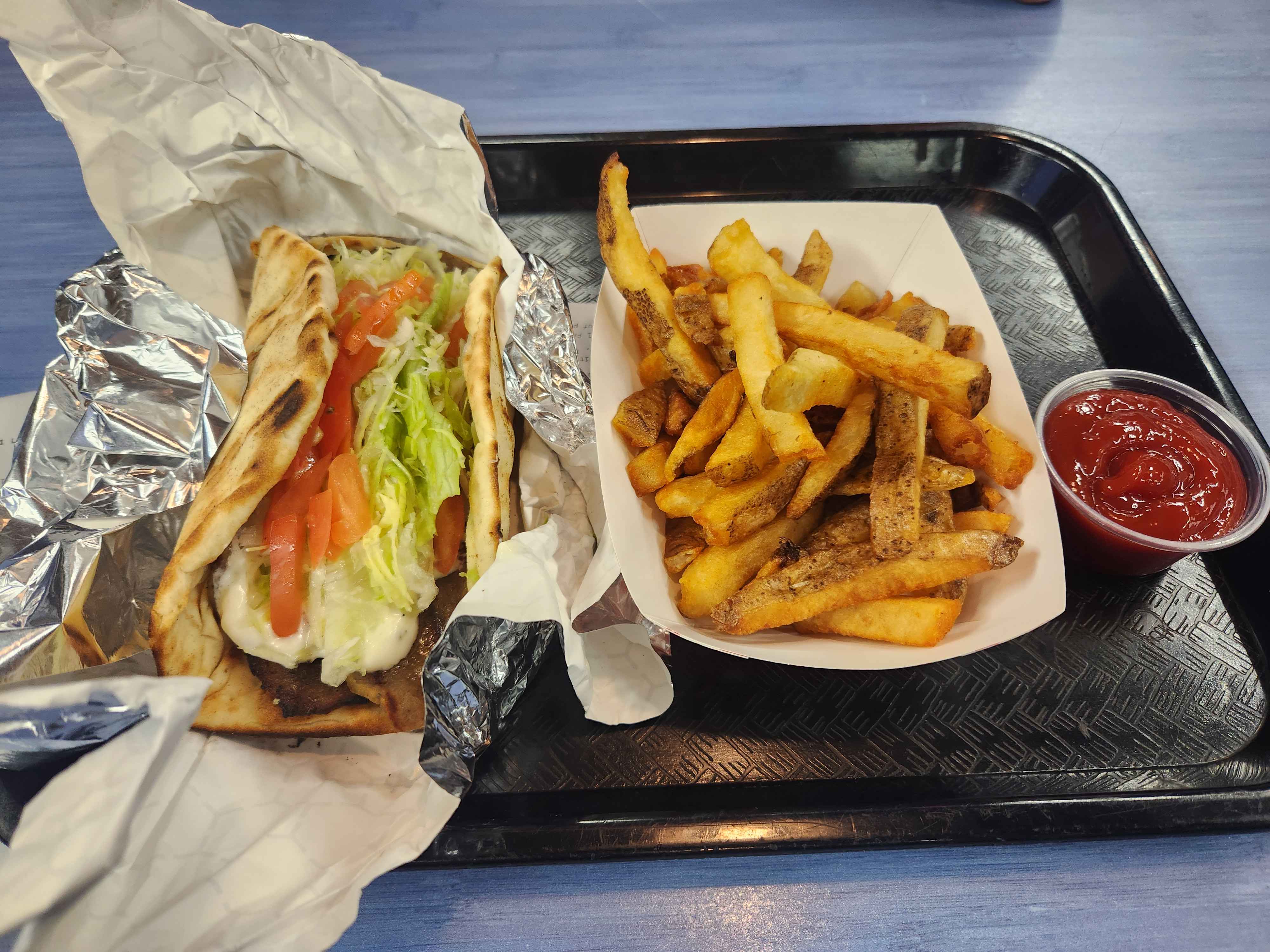 Gyro with fries