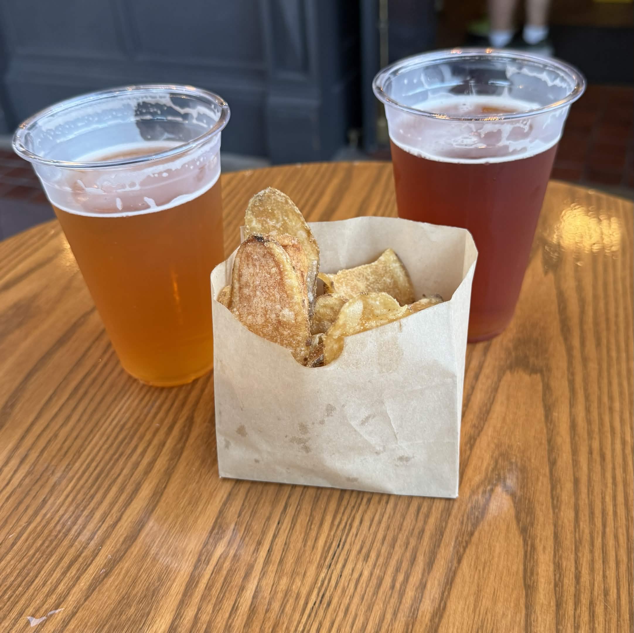 Potato chips and beer