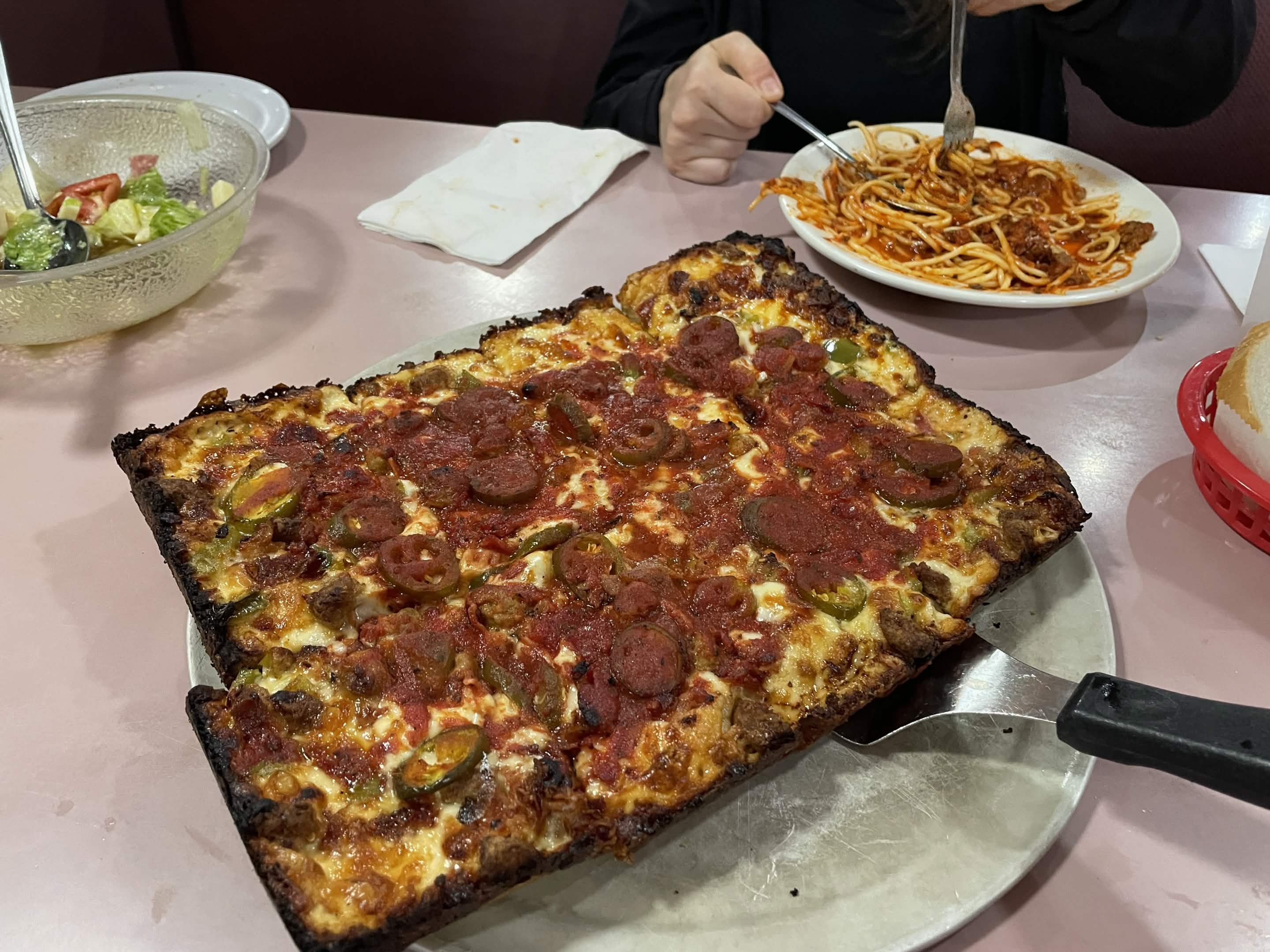 Rectangular pan pizza