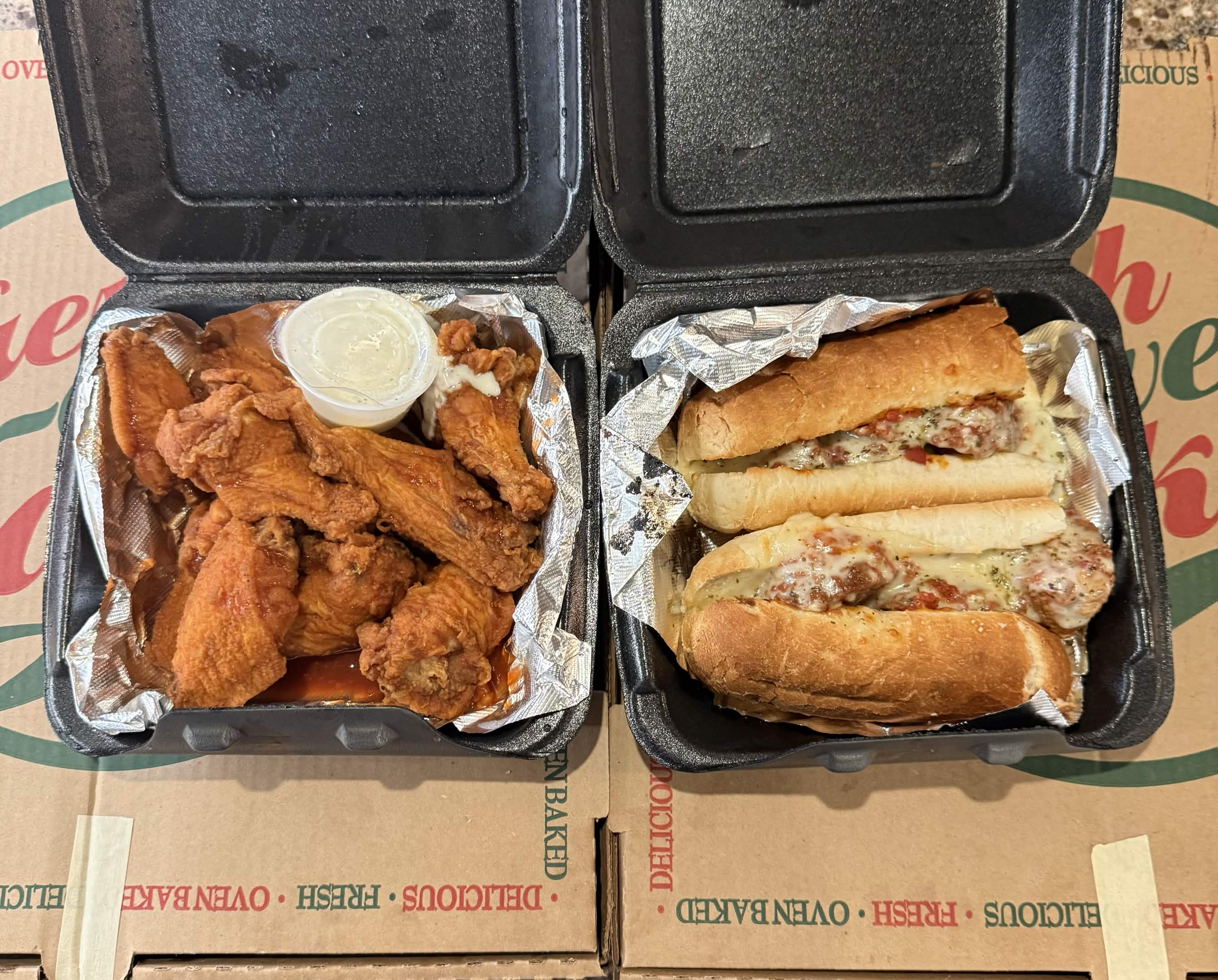 Buffalo wings meatball subs (1)