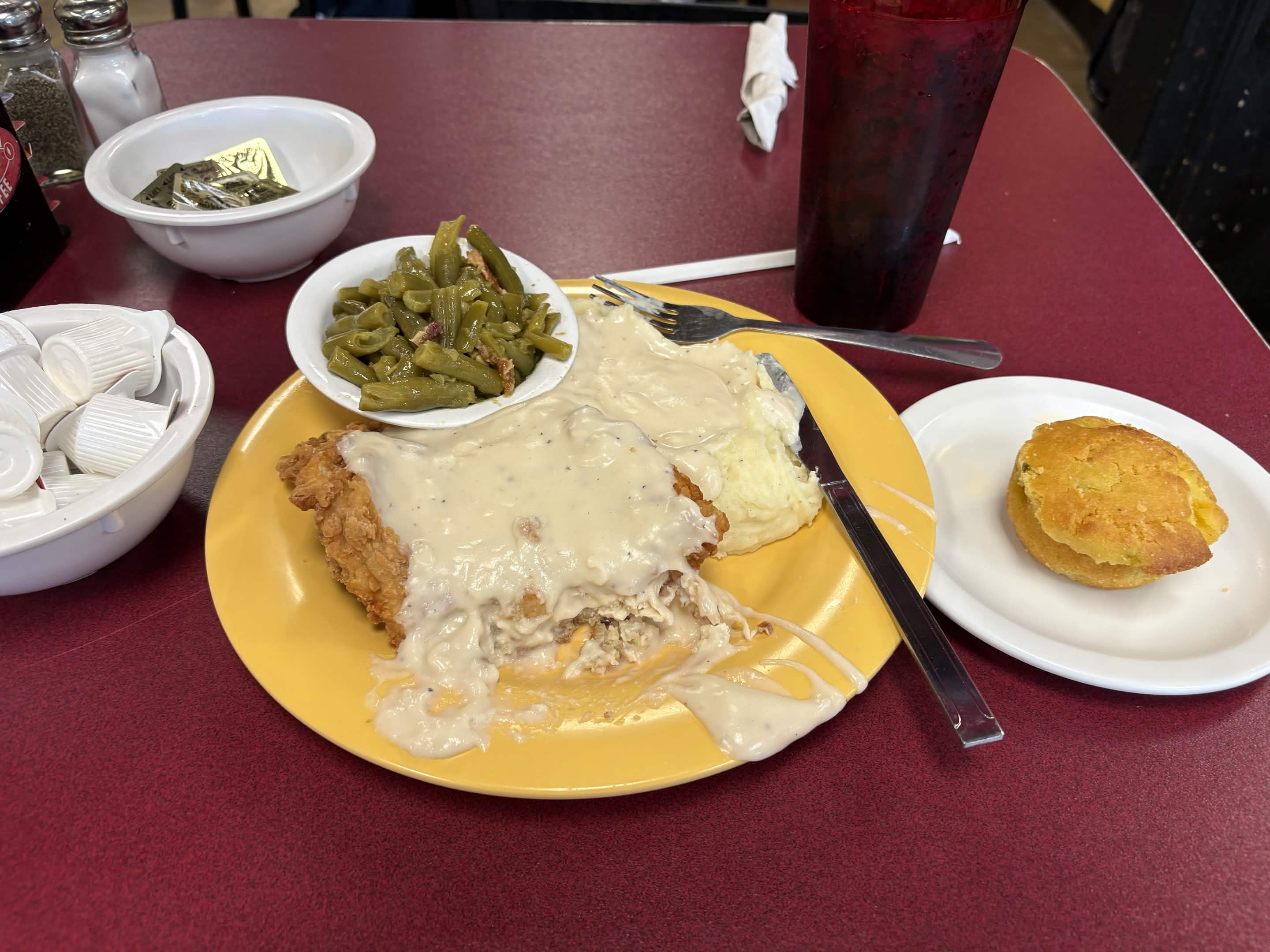 Chicken fried steak mashed potatoes