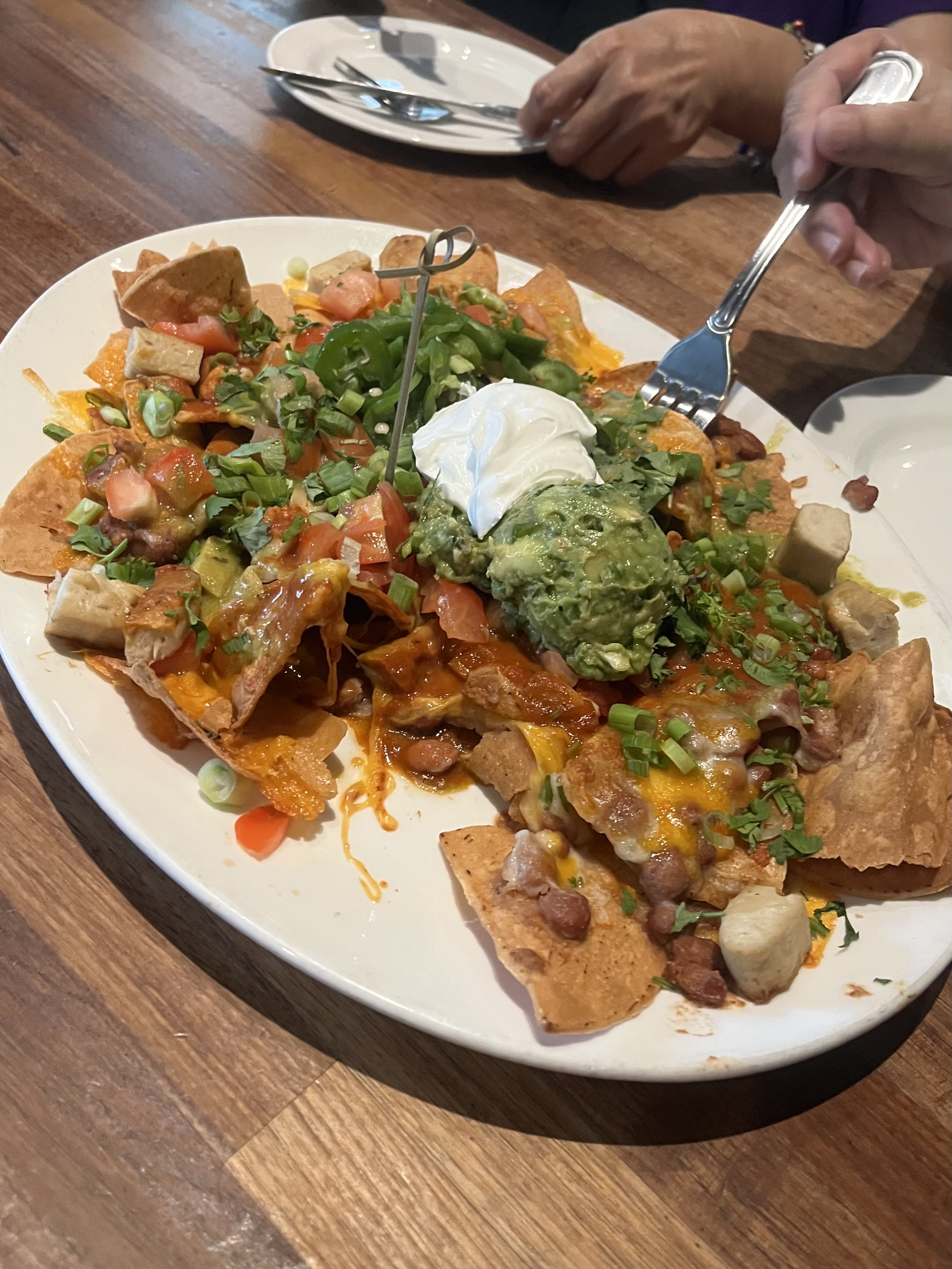 Loaded nachos with guacamole (1)