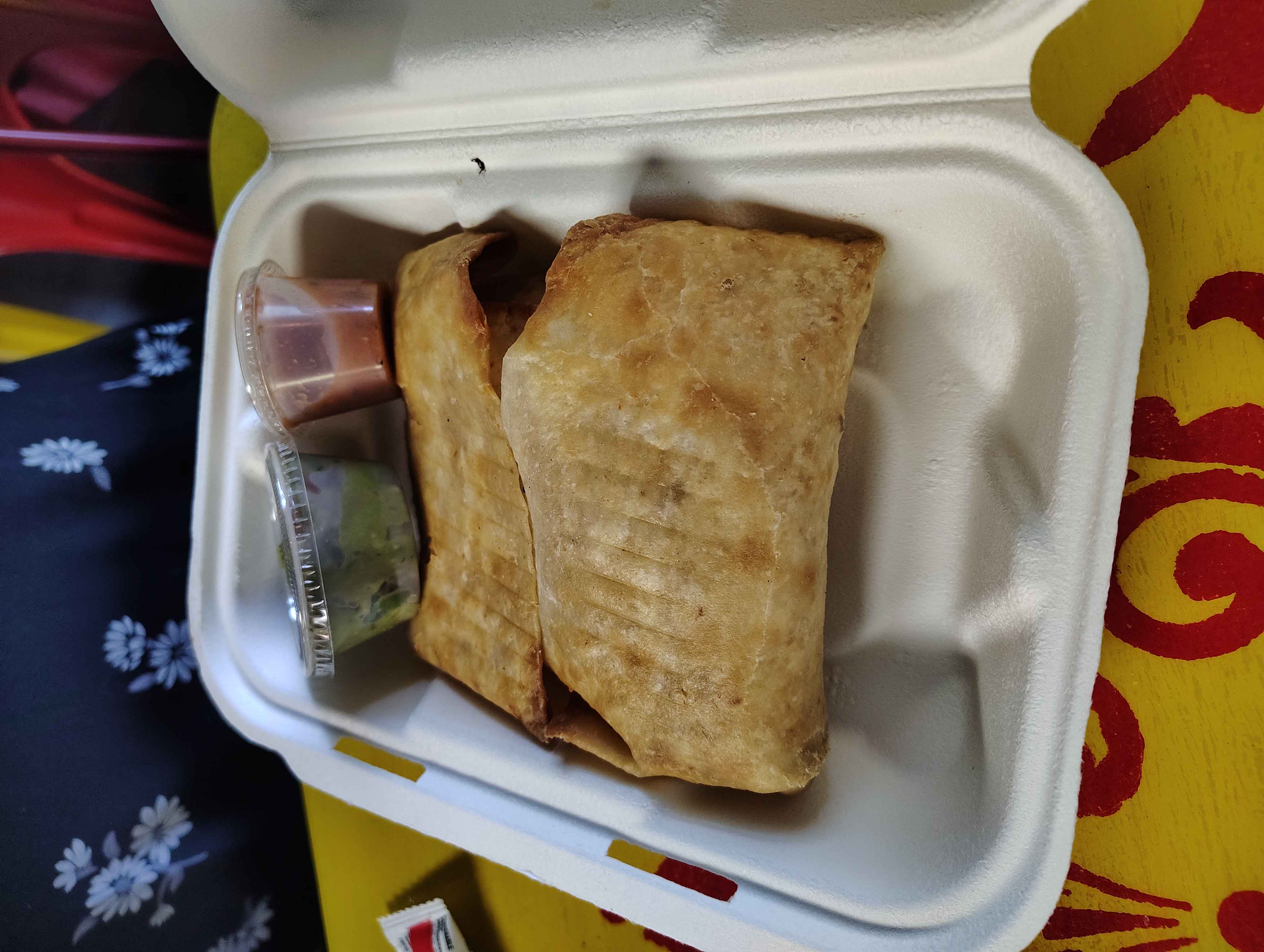 Tacos and chimichanga from lunch (1)