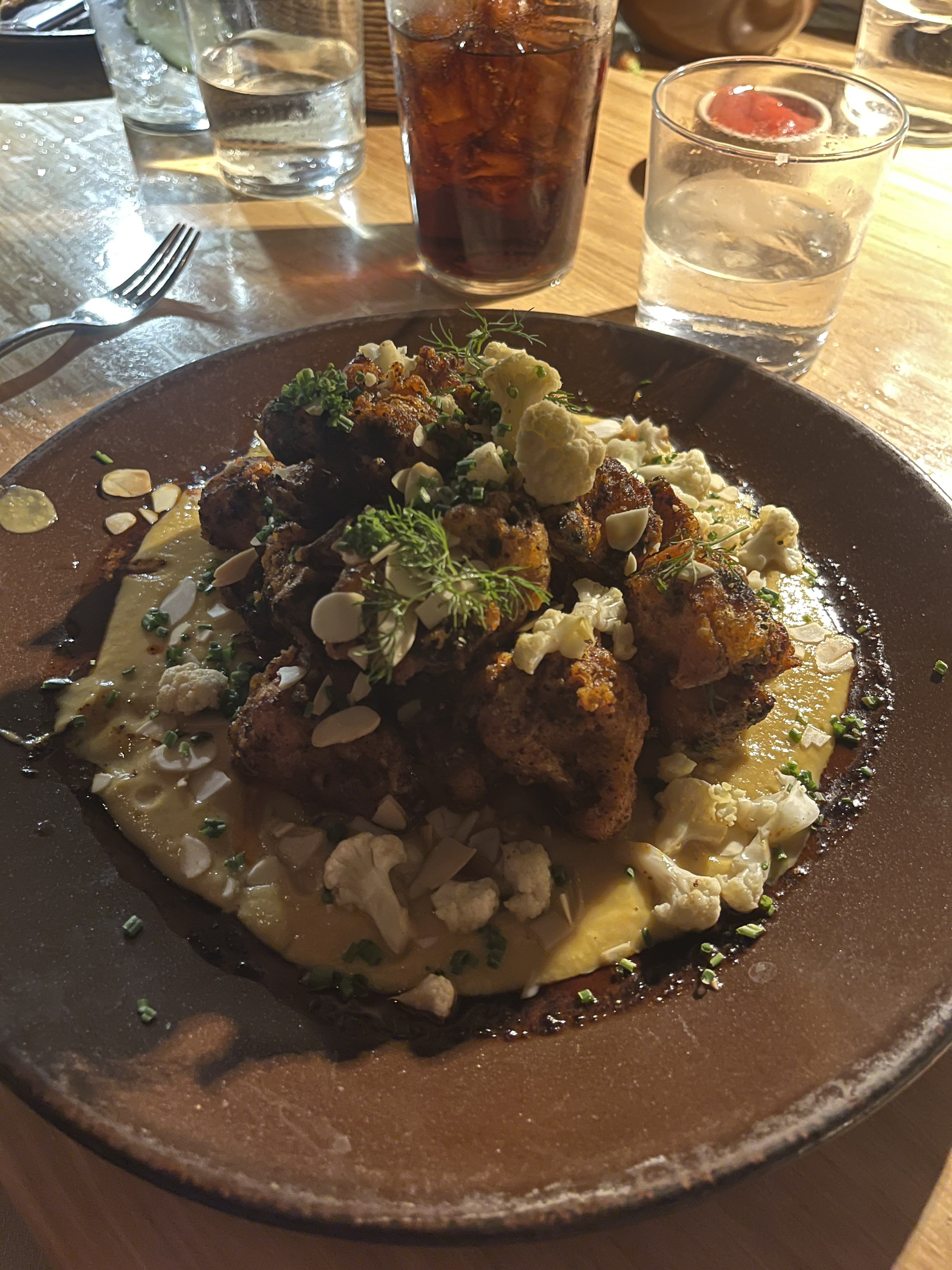 Roasted cauliflower with sauce