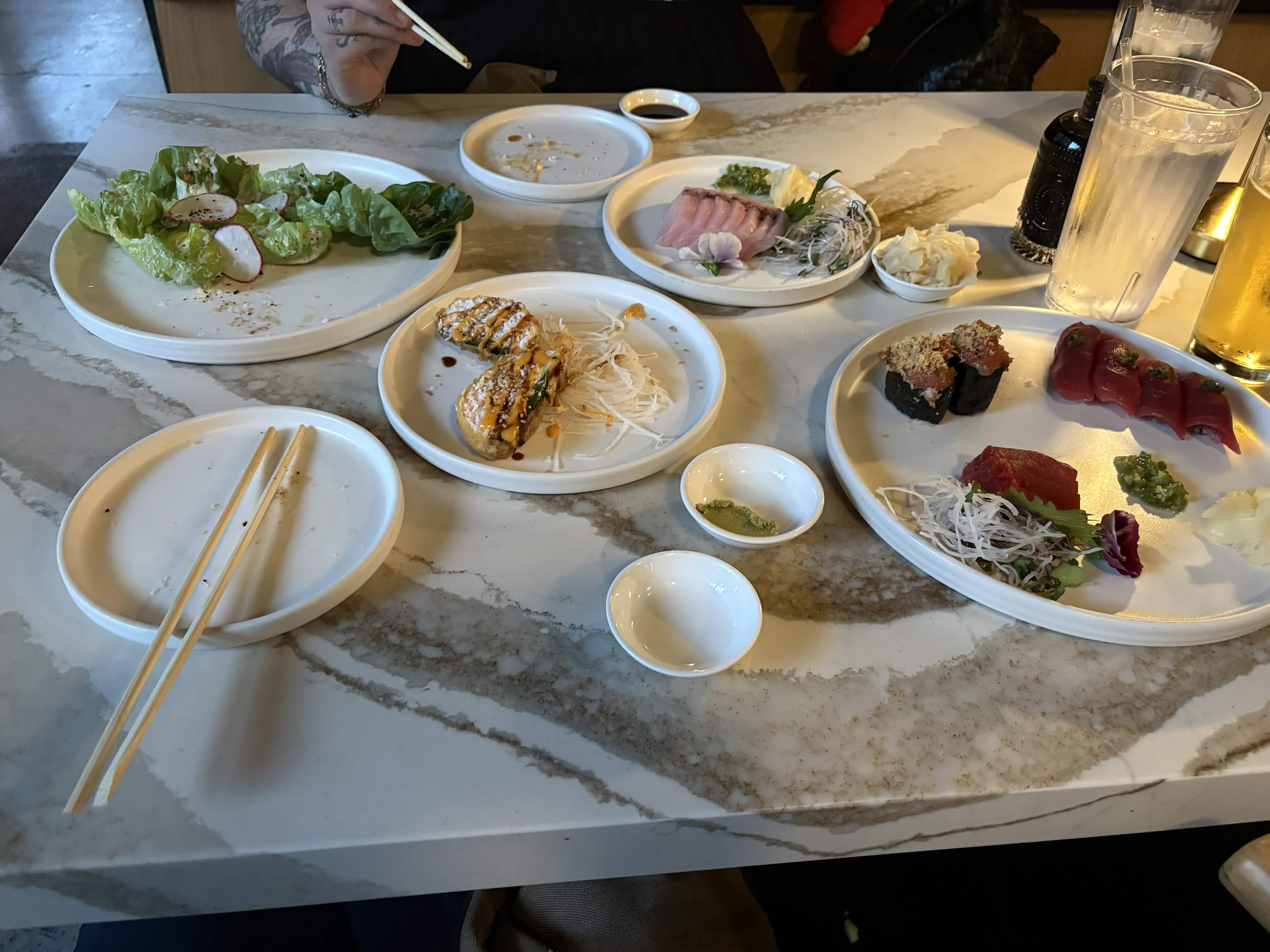 Sushi and sashimi platter
