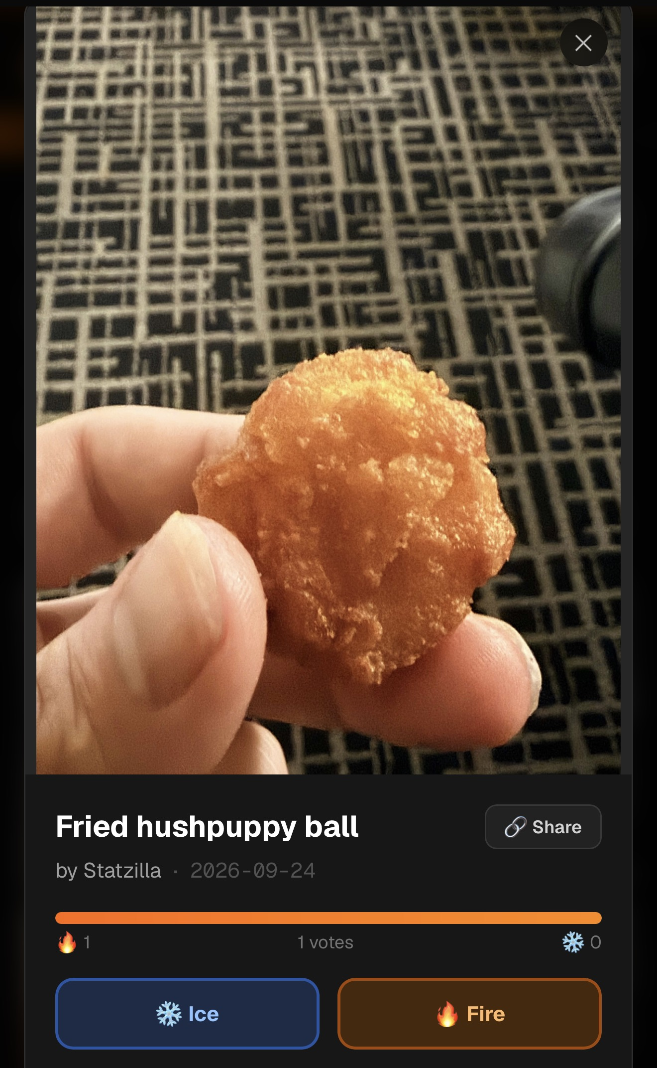 Fried hushpuppy ball