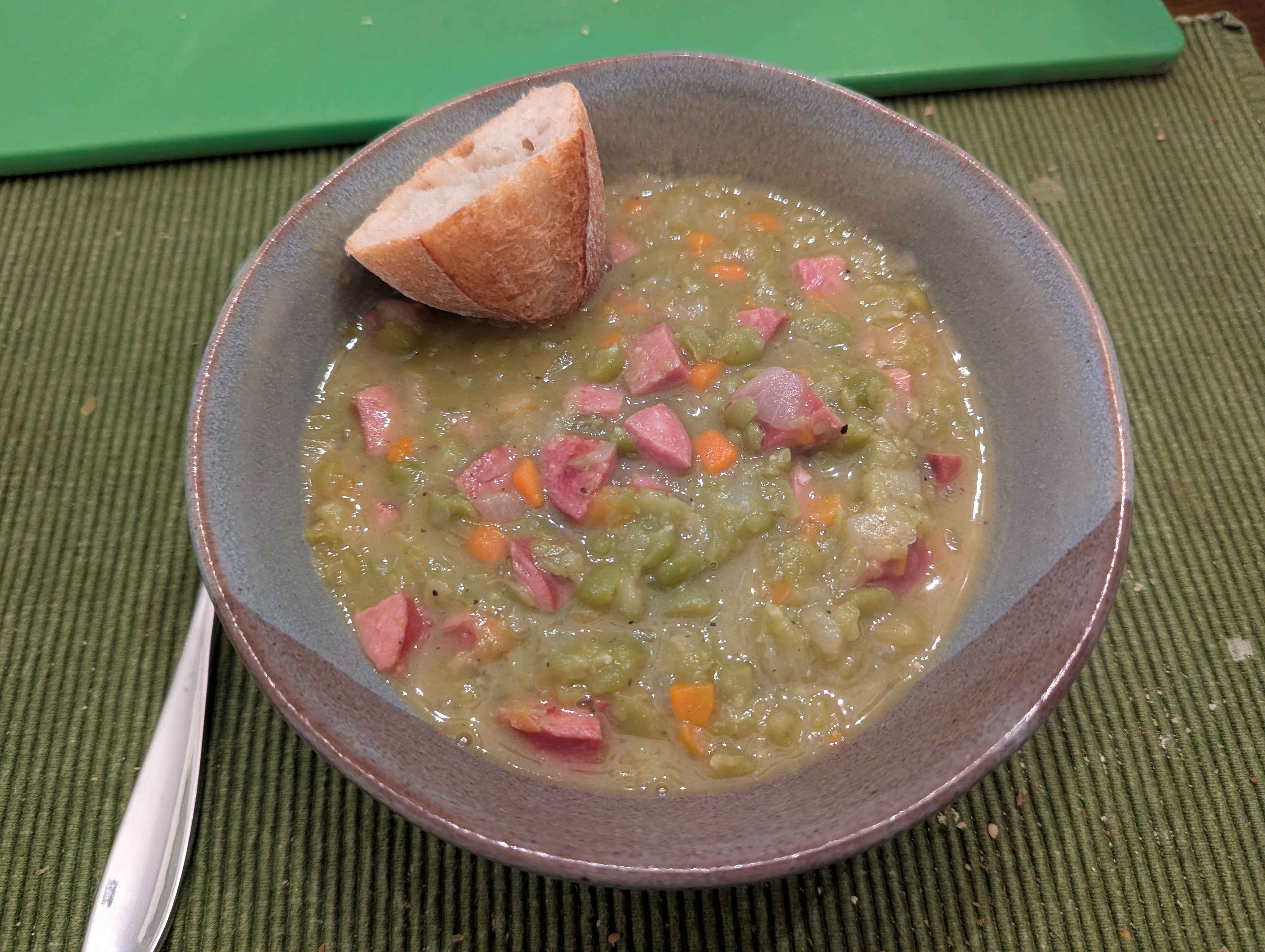 Split pea soup with sausage