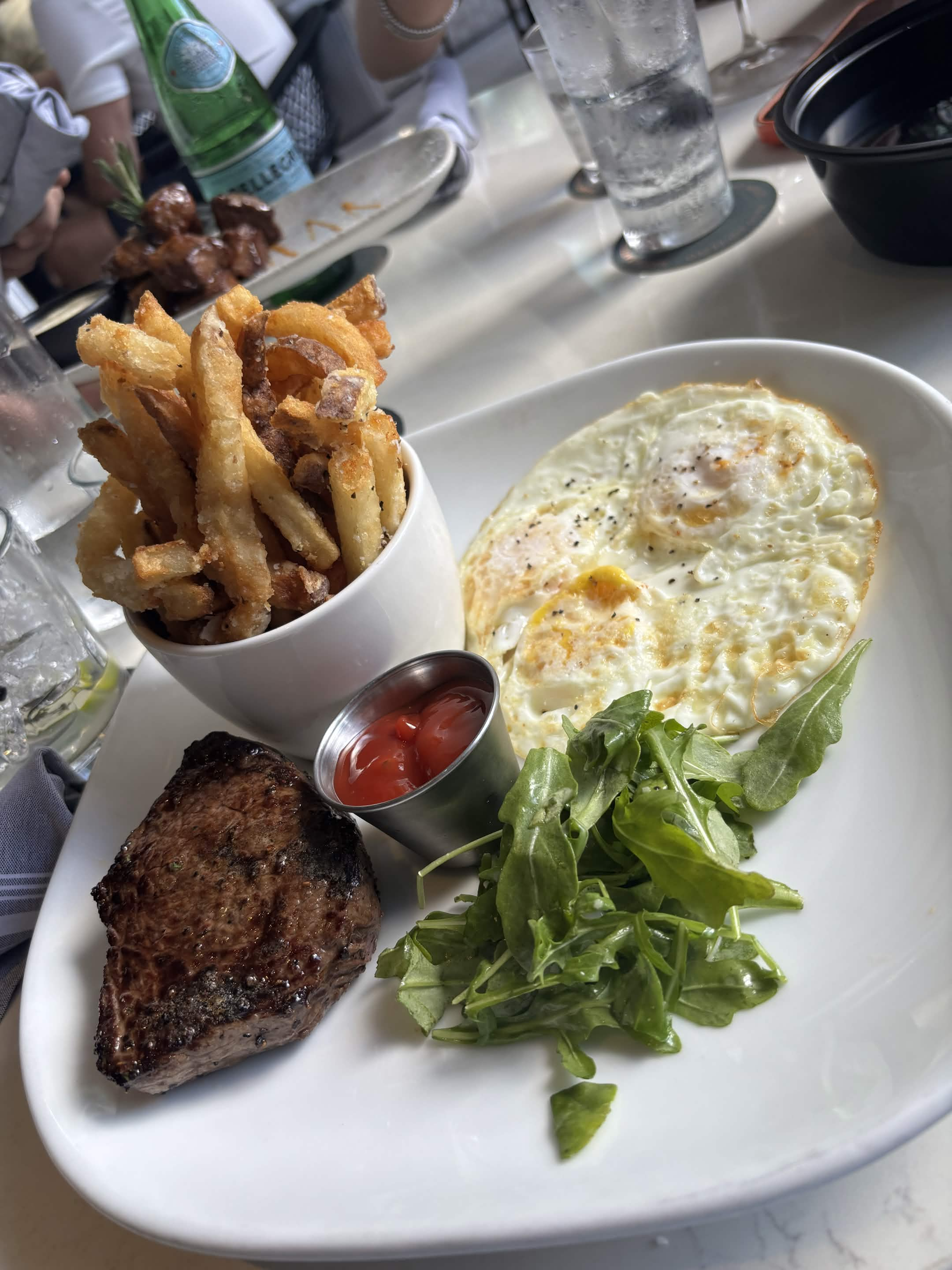 Steak and eggs with fries (2)