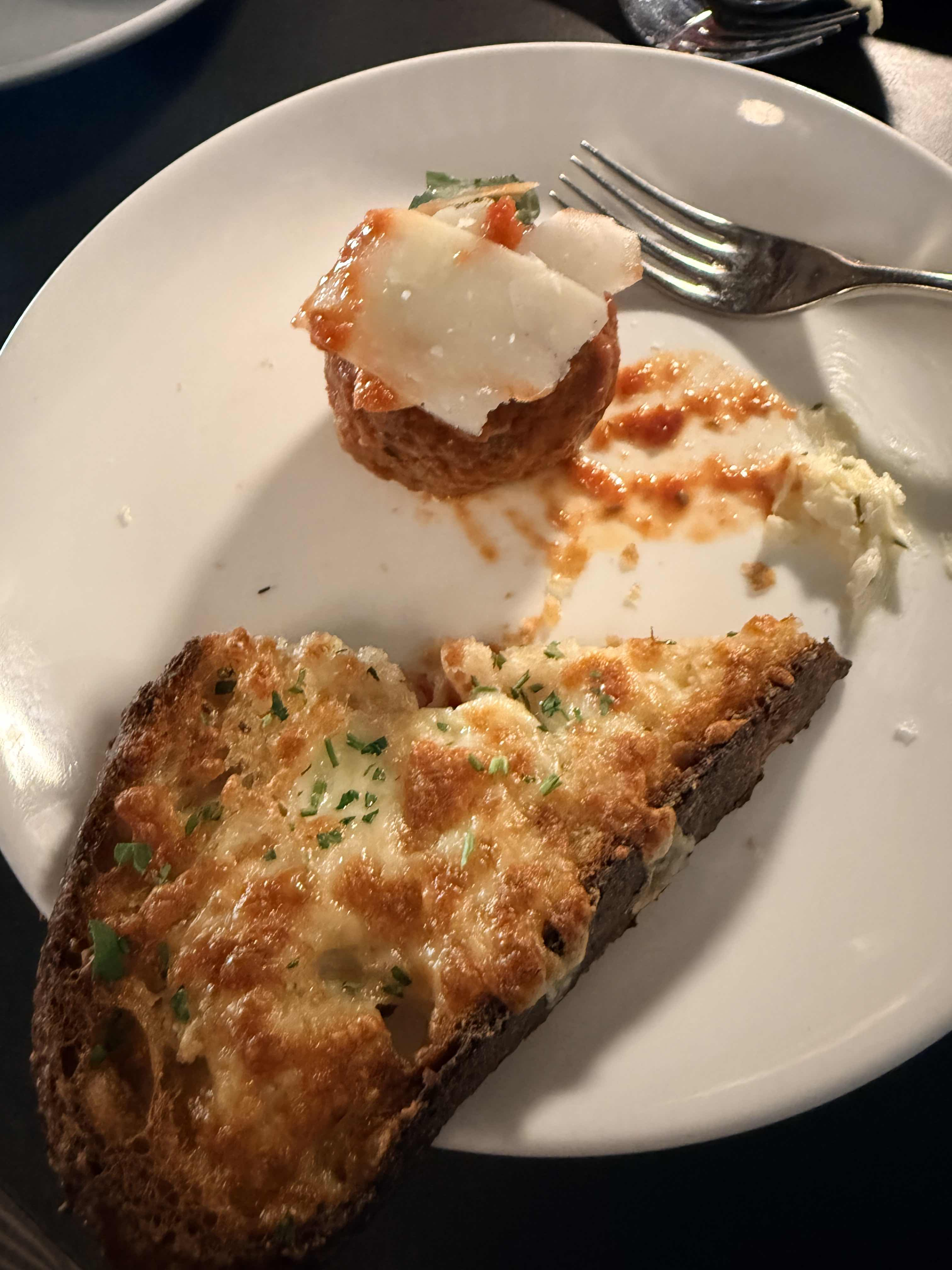 Cheese toast and meatball (2)