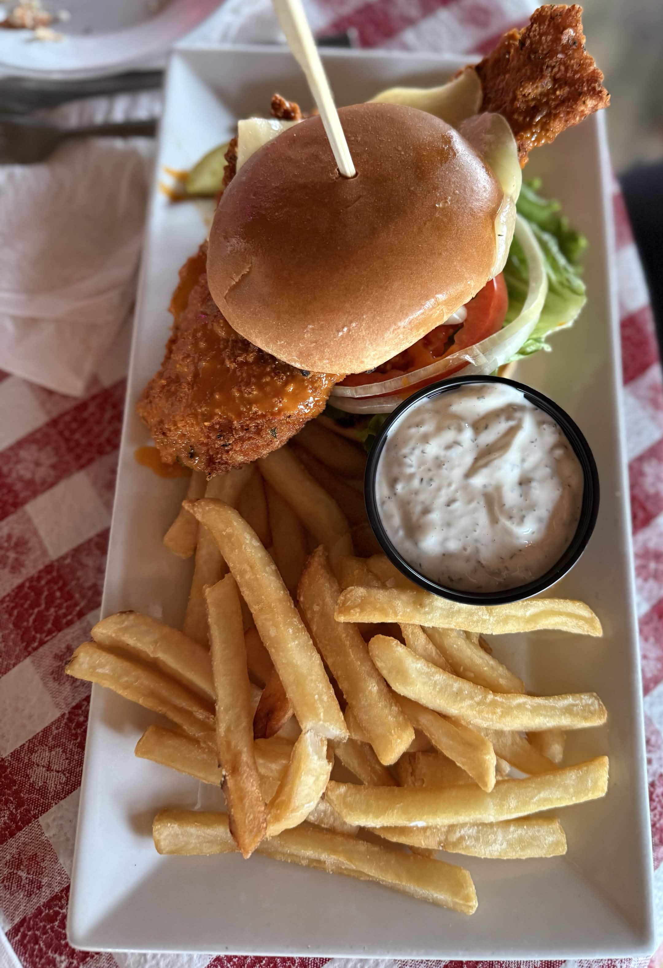 Chicken sandwich with fries (1)